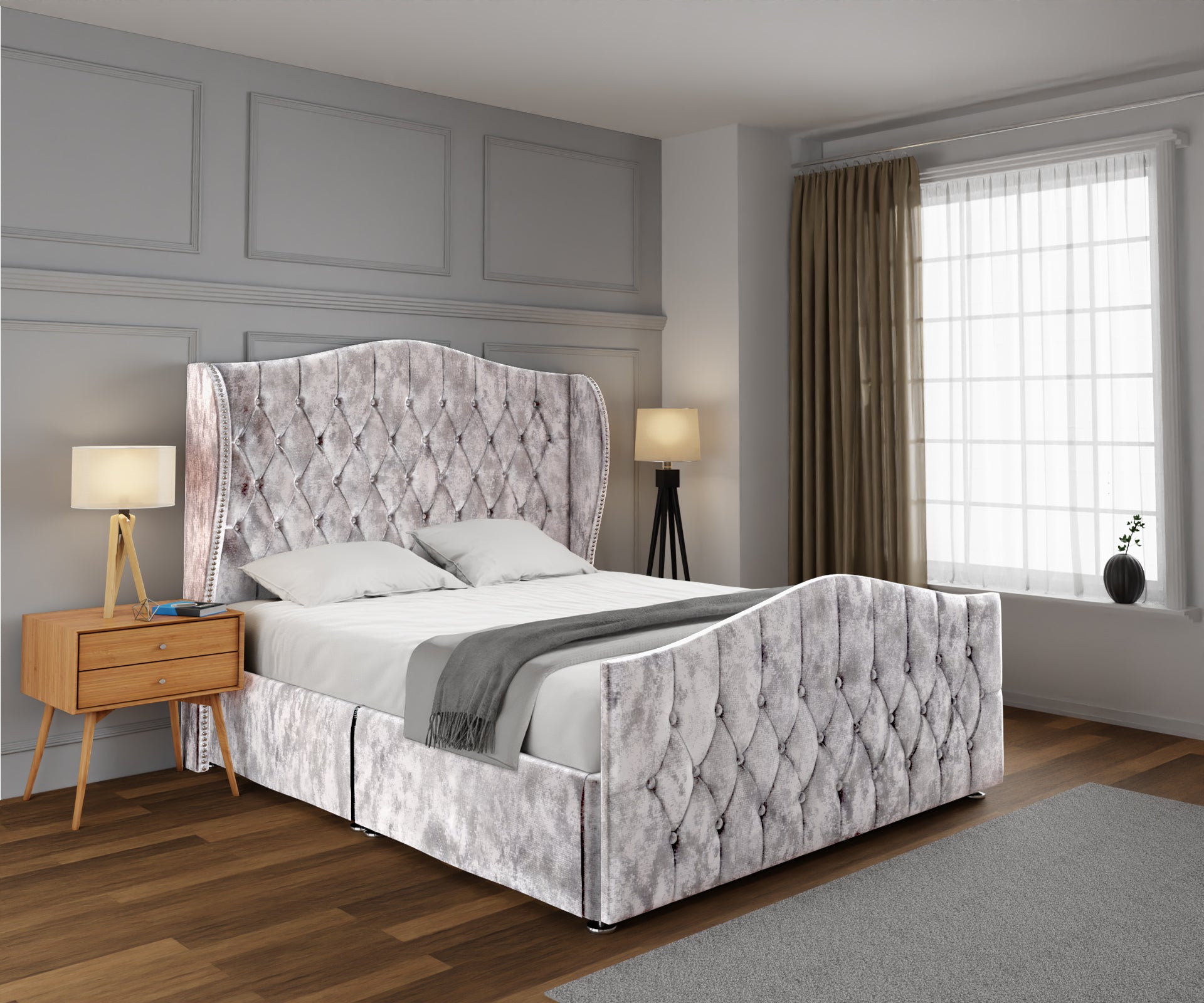 Marylebone Open Storage Divan Bed Set With Footboard