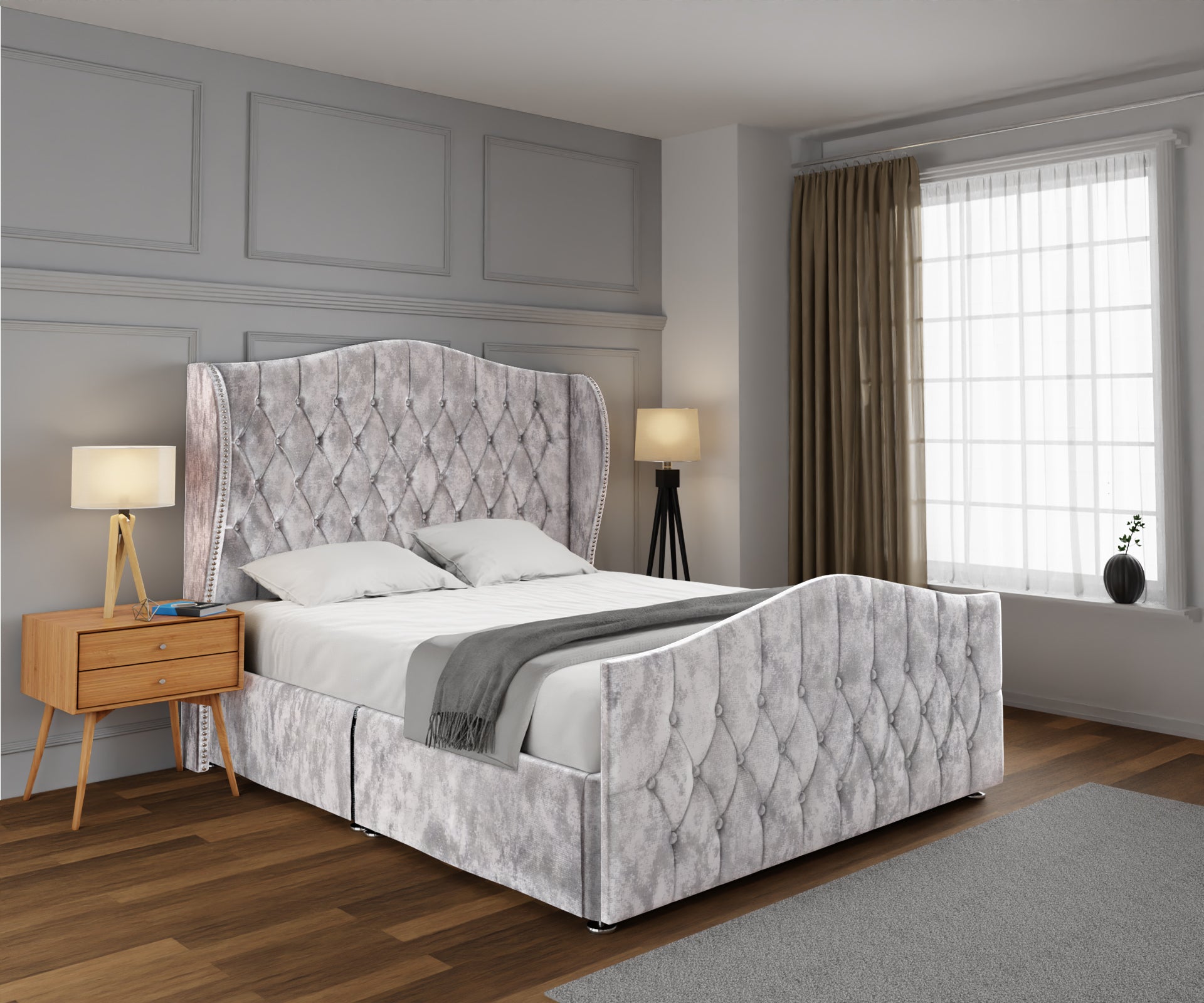 Marylebone Open Storage Divan Bed Set With Footboard