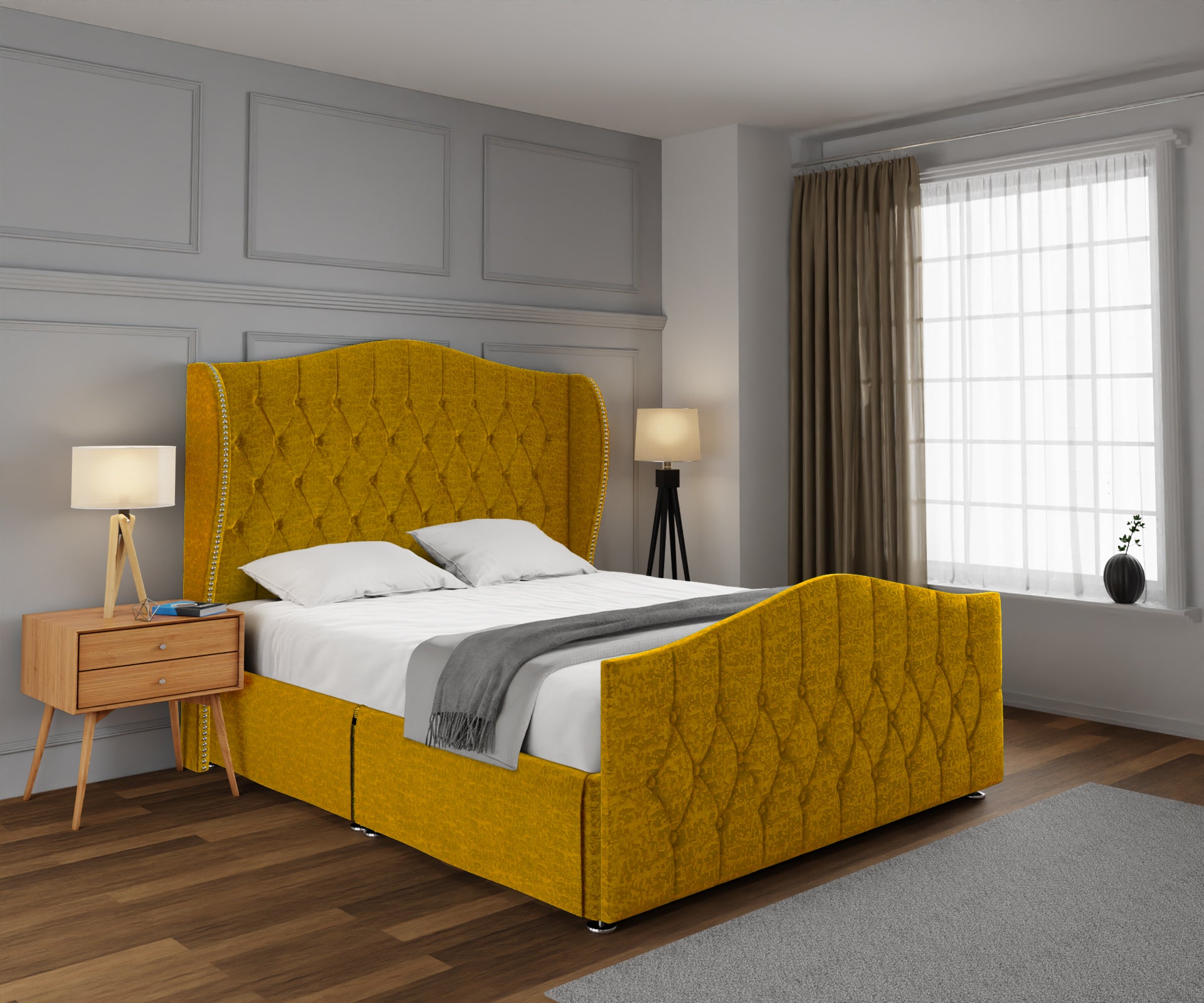 Marylebone Open Storage Divan Bed Set With Footboard