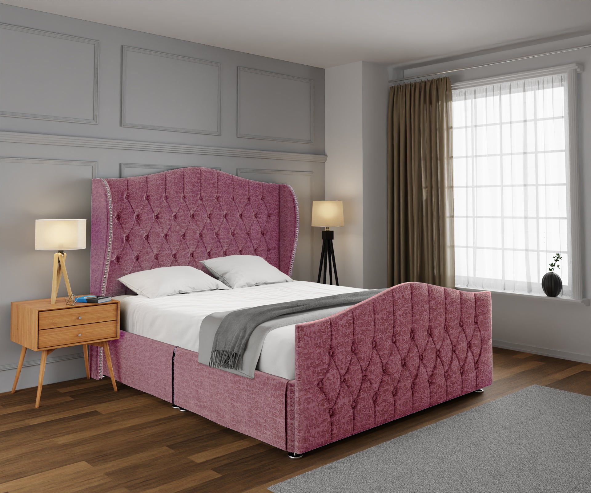 Marylebone Open Storage Divan Bed Set With Footboard