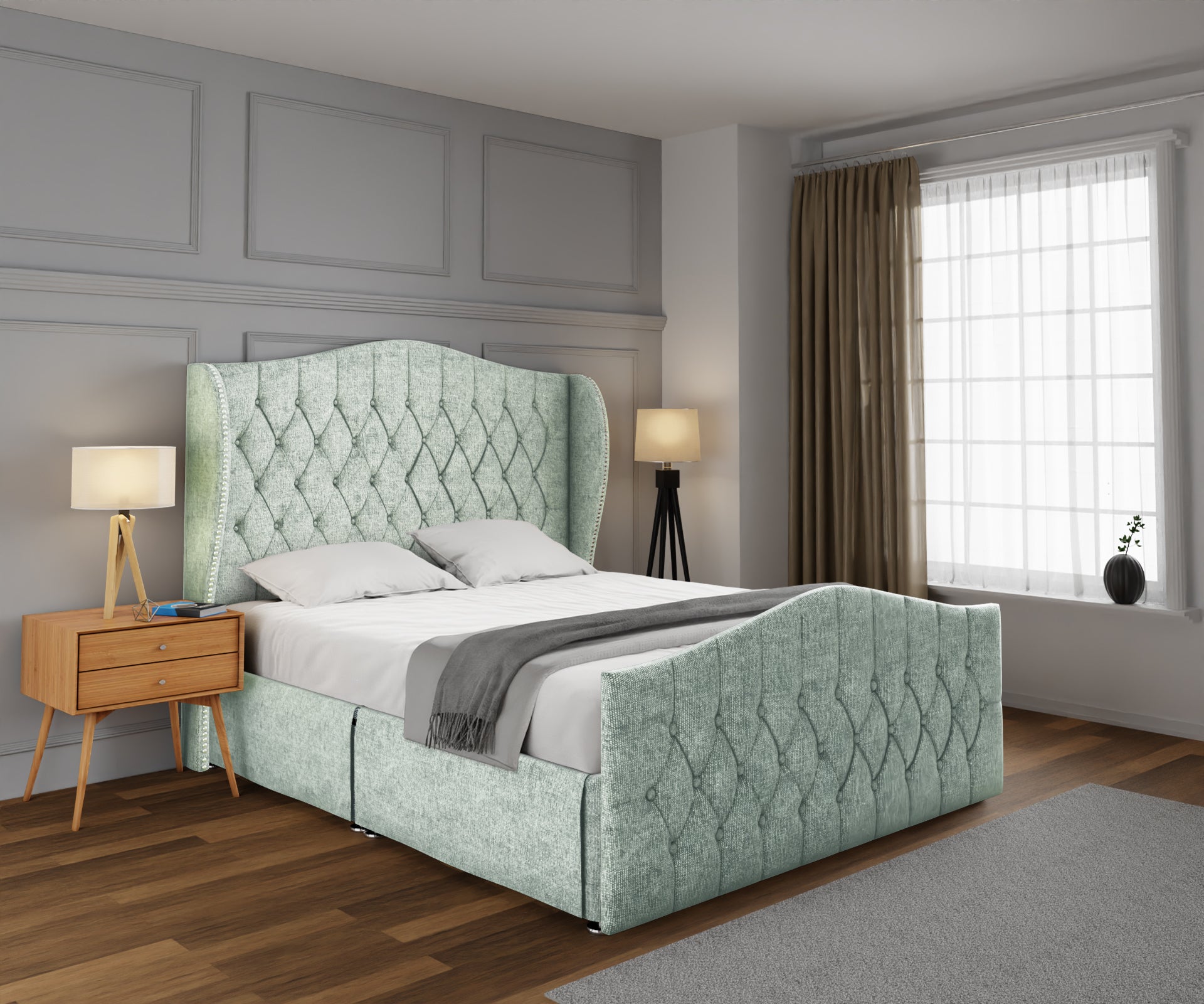 Marylebone Open Storage Divan Bed Set With Footboard