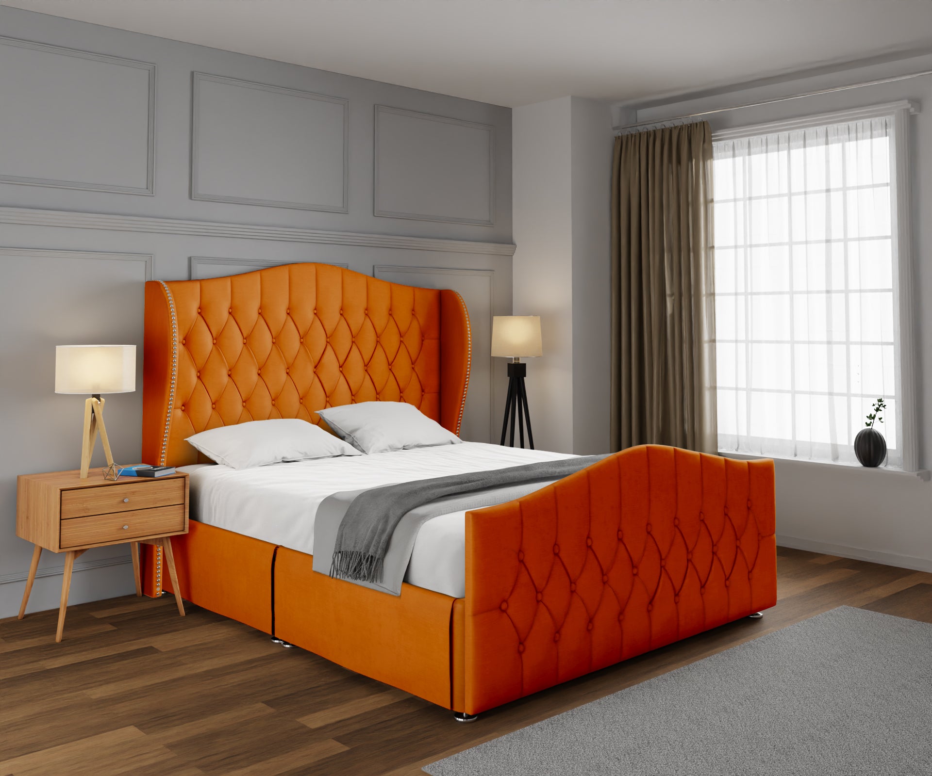 Marylebone Open Storage Divan Bed Set With Footboard