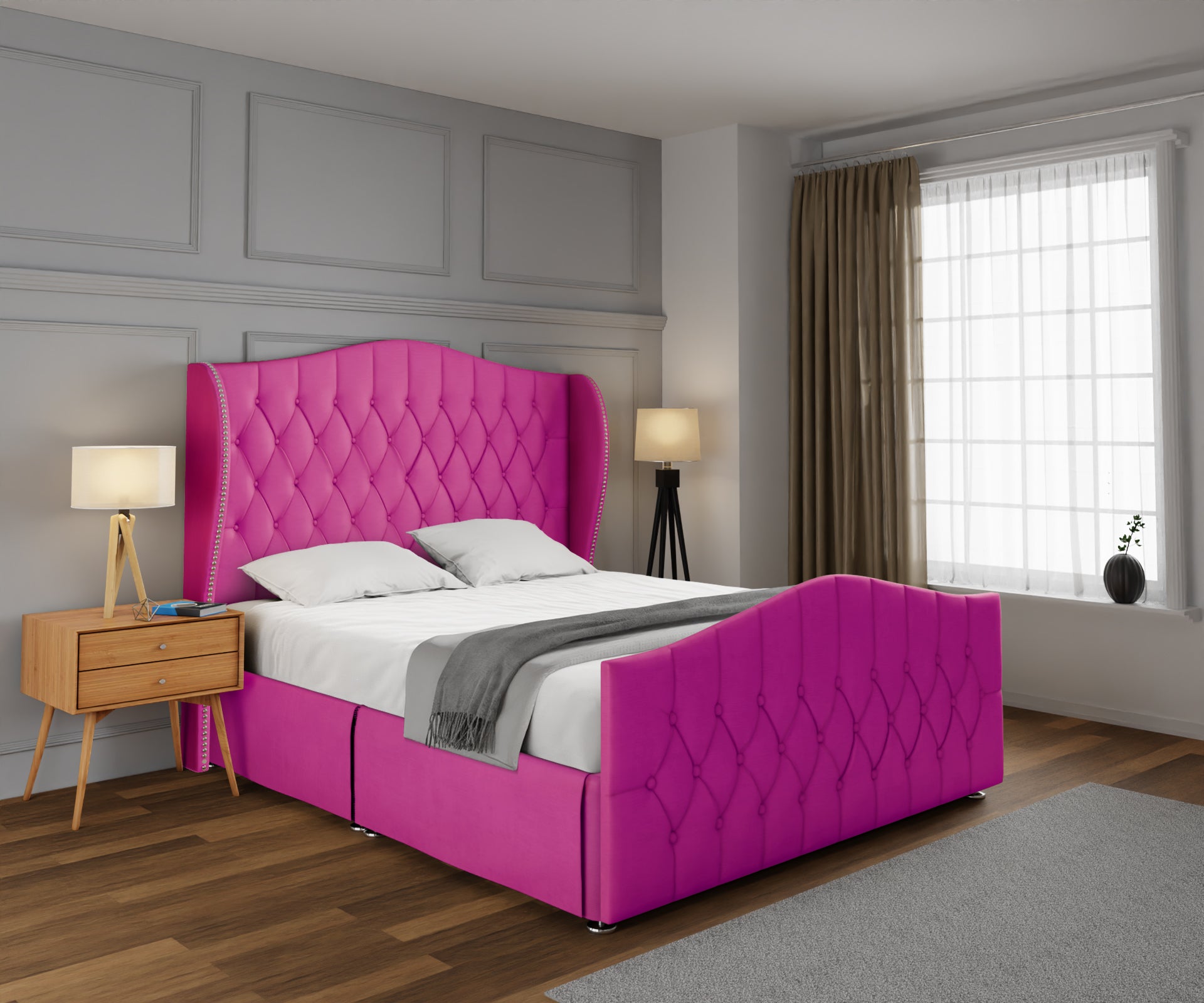 Marylebone Open Storage Divan Bed Set With Footboard