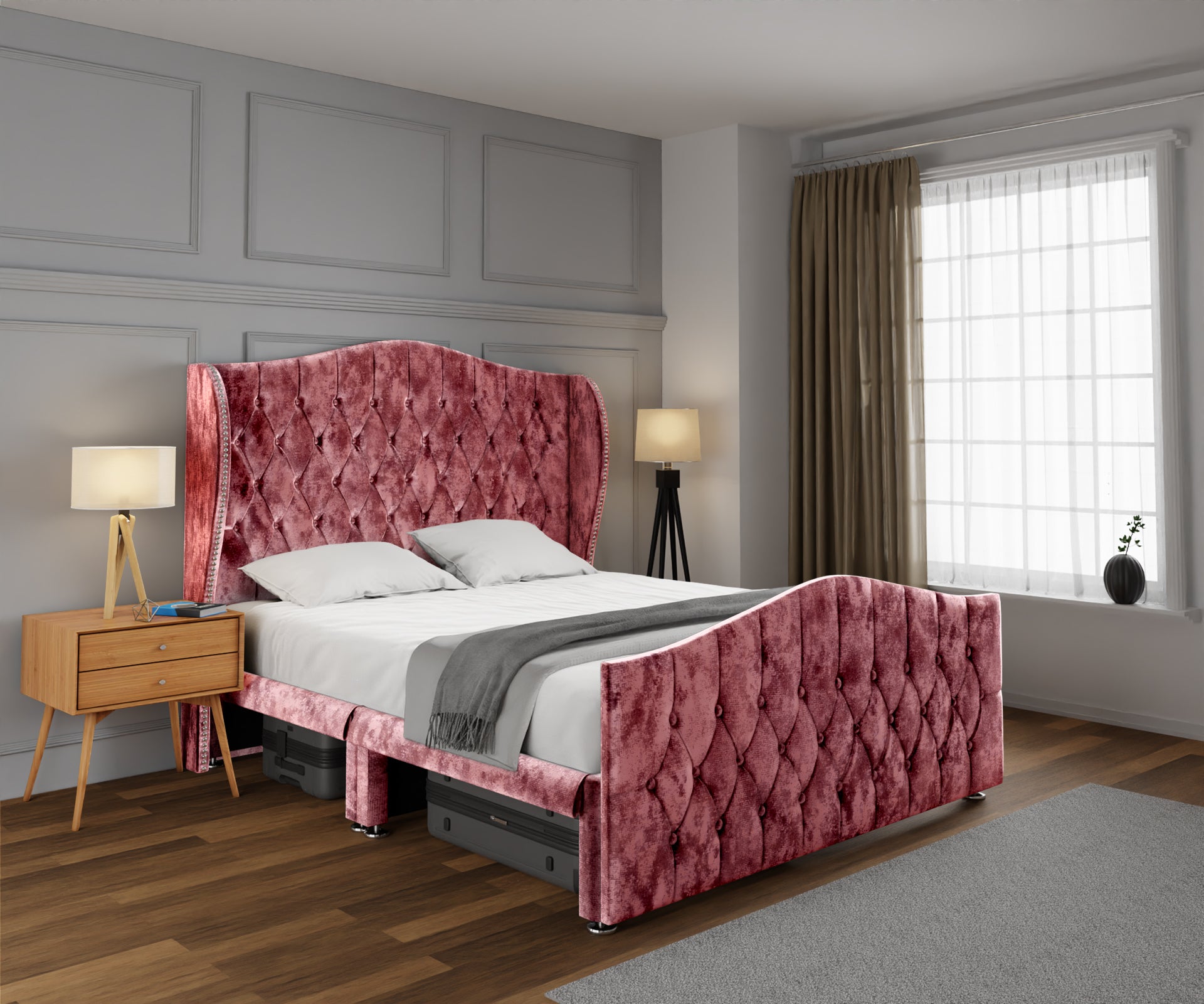 Marylebone Open Storage Divan Bed Set With Footboard