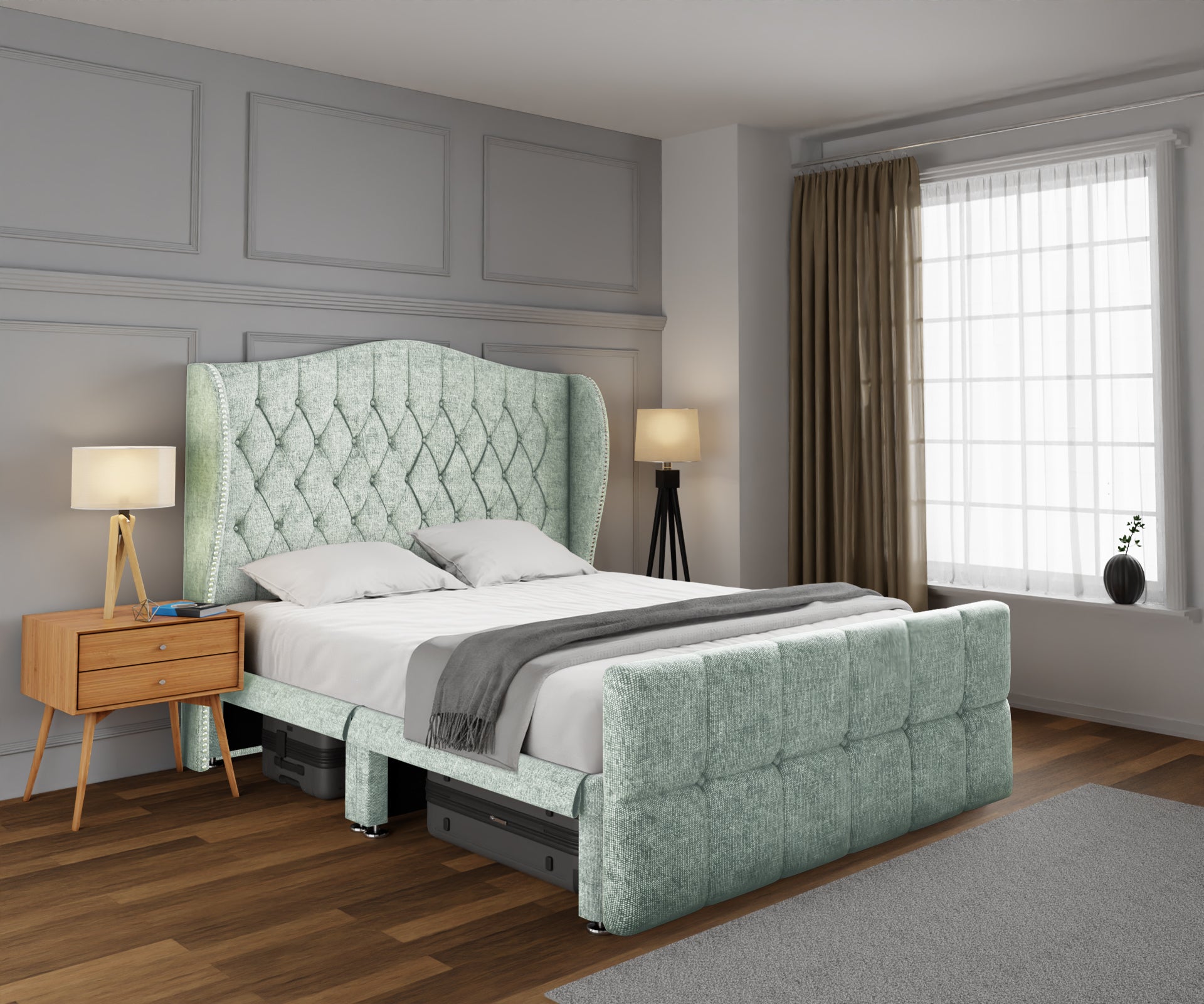 Marylebone Open Storage Divan Bed Set With Footboard