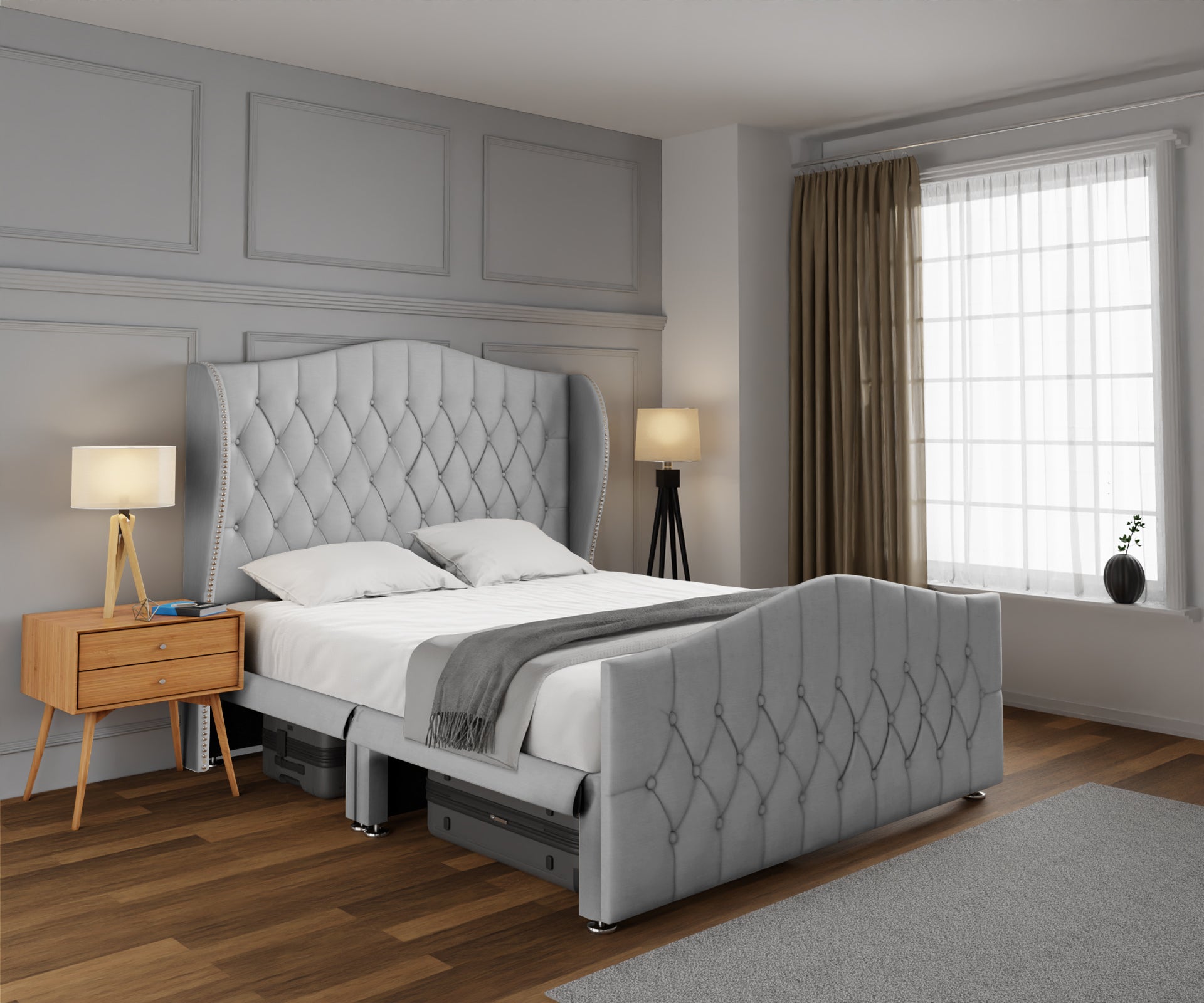 Marylebone Open Storage Divan Bed Set With Footboard