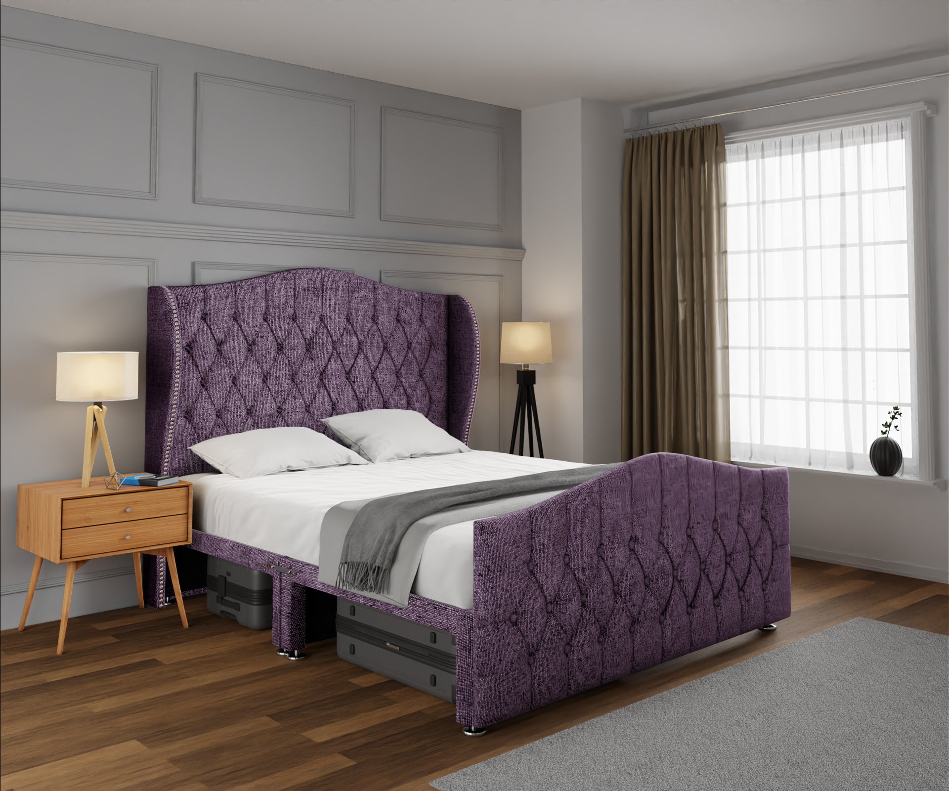 Marylebone Open Storage Divan Bed Set With Footboard