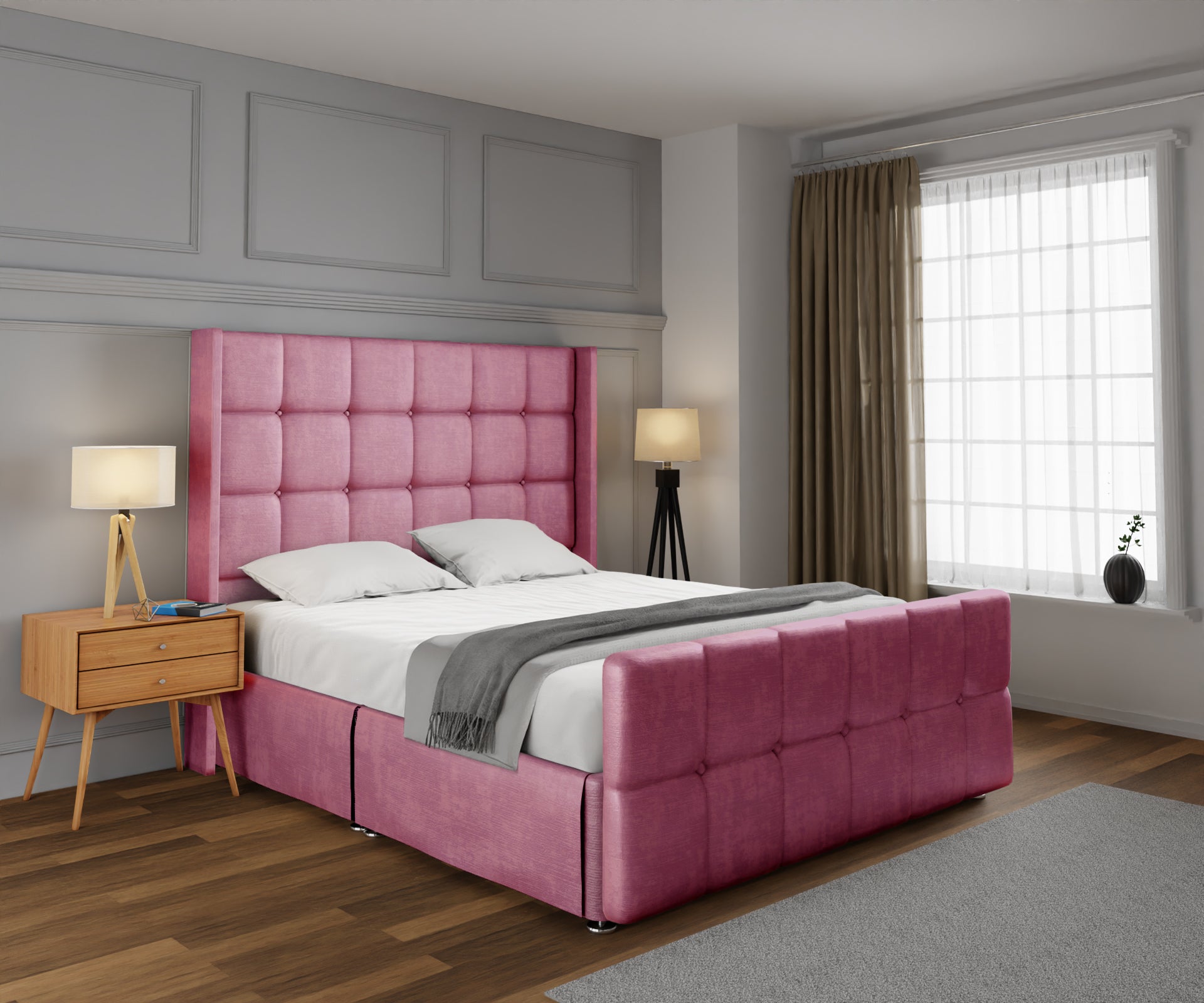 Mayfair Open Storage Divan Bed Set With Footboard