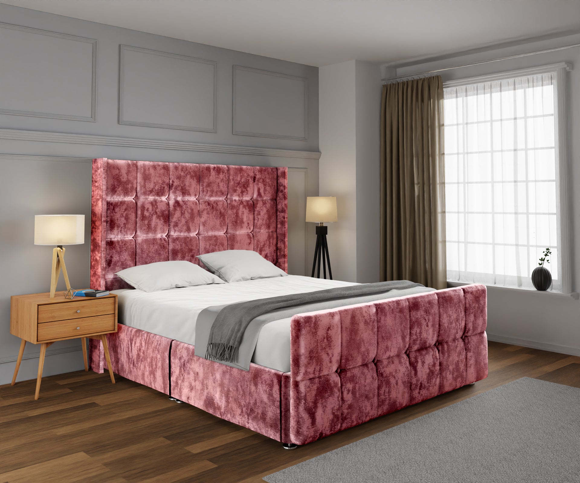 Mayfair Open Storage Divan Bed Set With Footboard