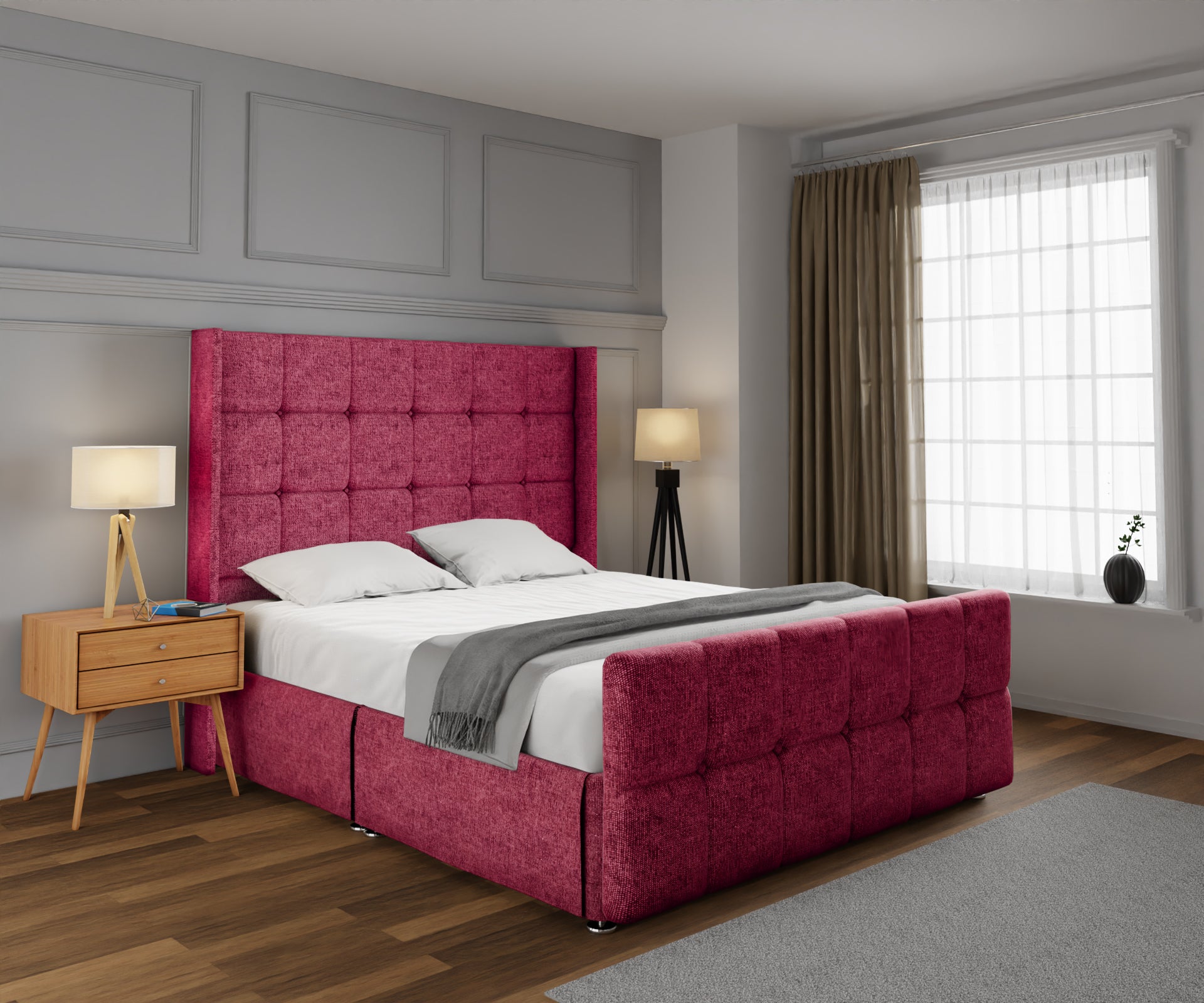 Mayfair Open Storage Divan Bed Set With Footboard