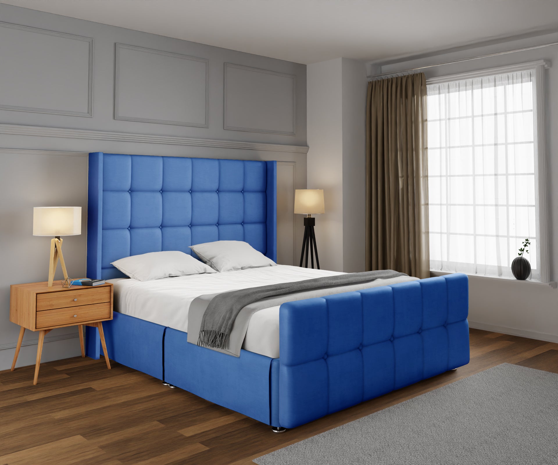 Mayfair Open Storage Divan Bed Set With Footboard