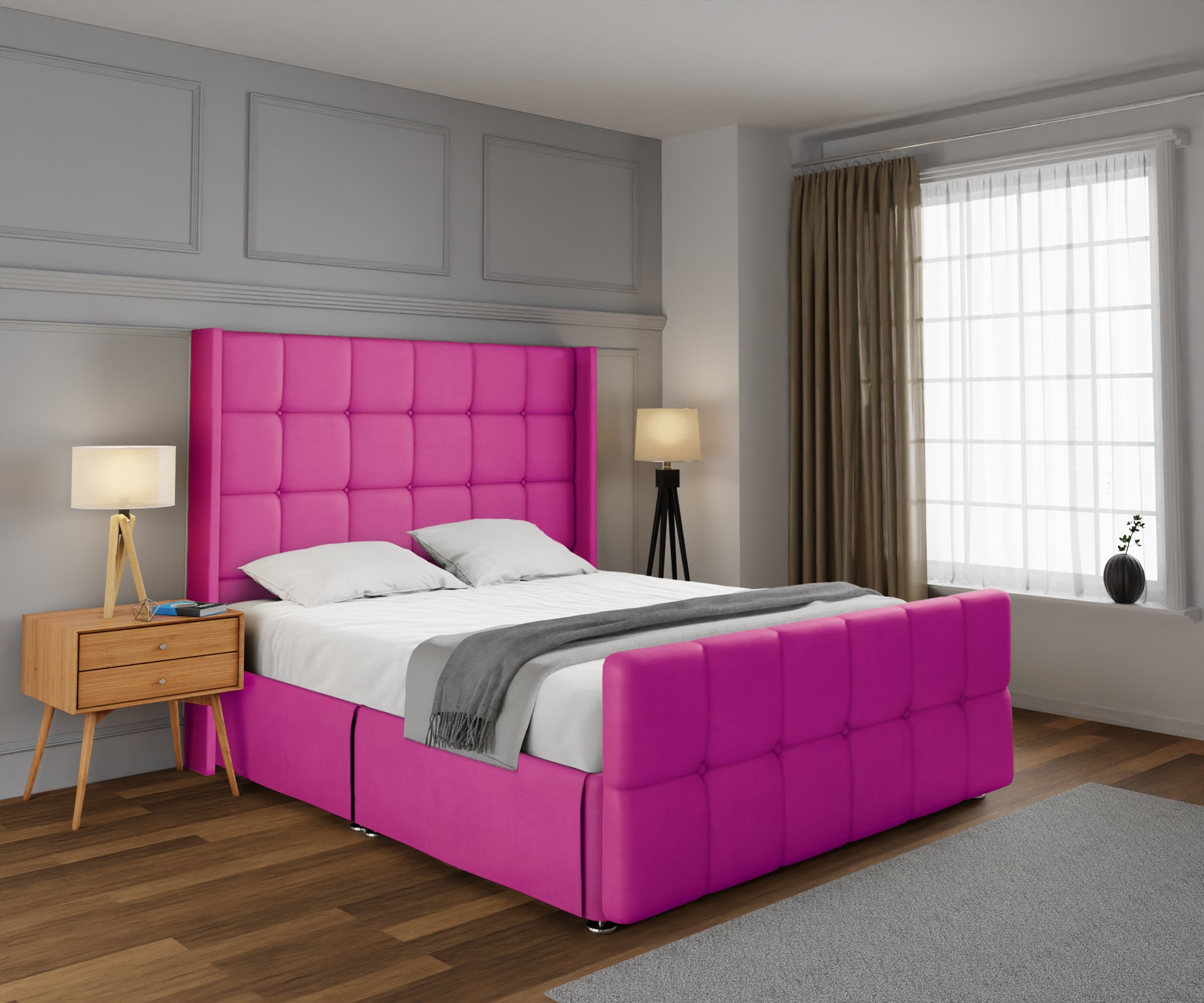 Mayfair Open Storage Divan Bed Set With Footboard