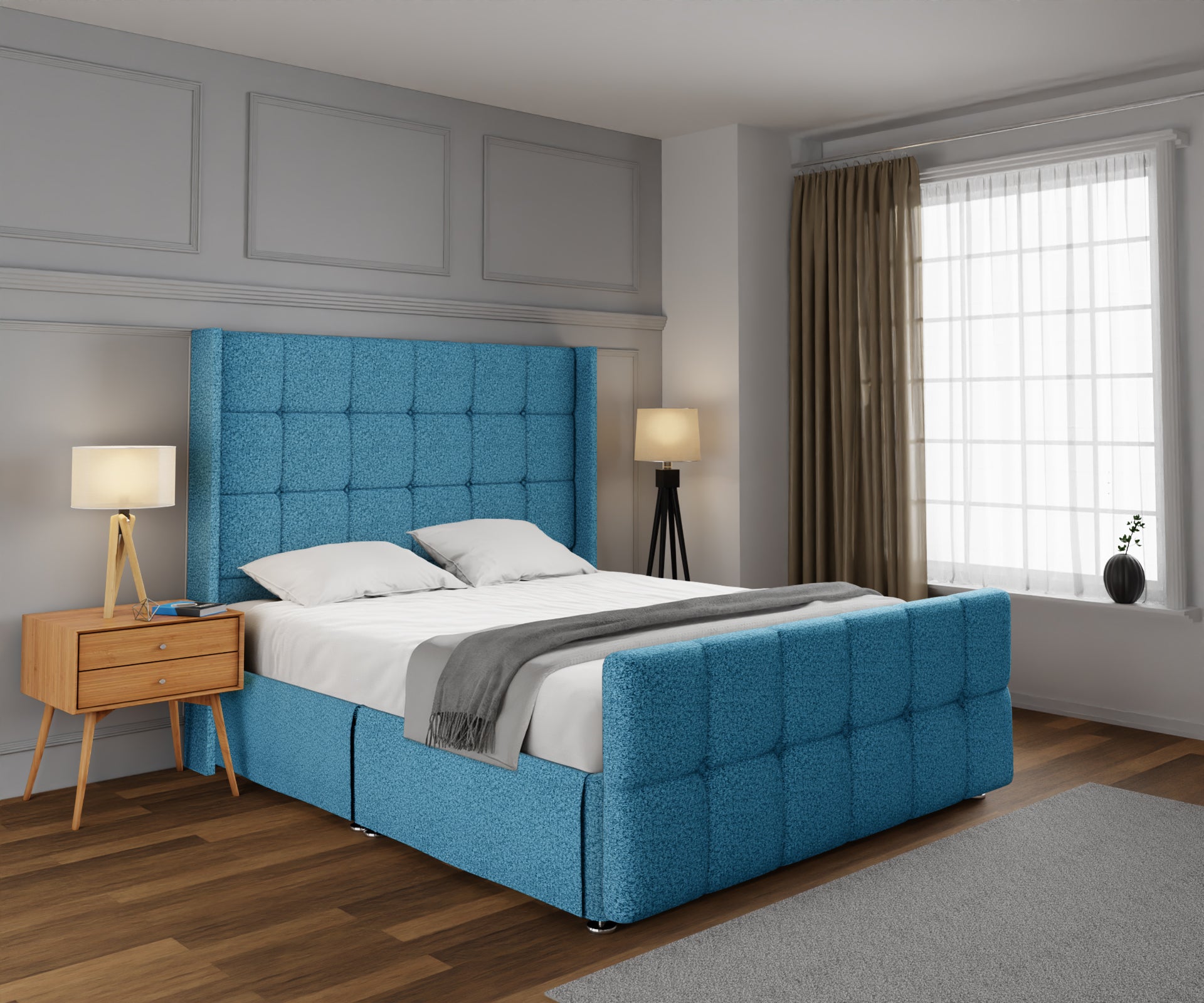 Mayfair Open Storage Divan Bed Set With Footboard