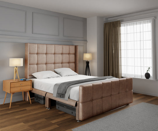 Mayfair Open Storage Divan Bed Set With Footboard