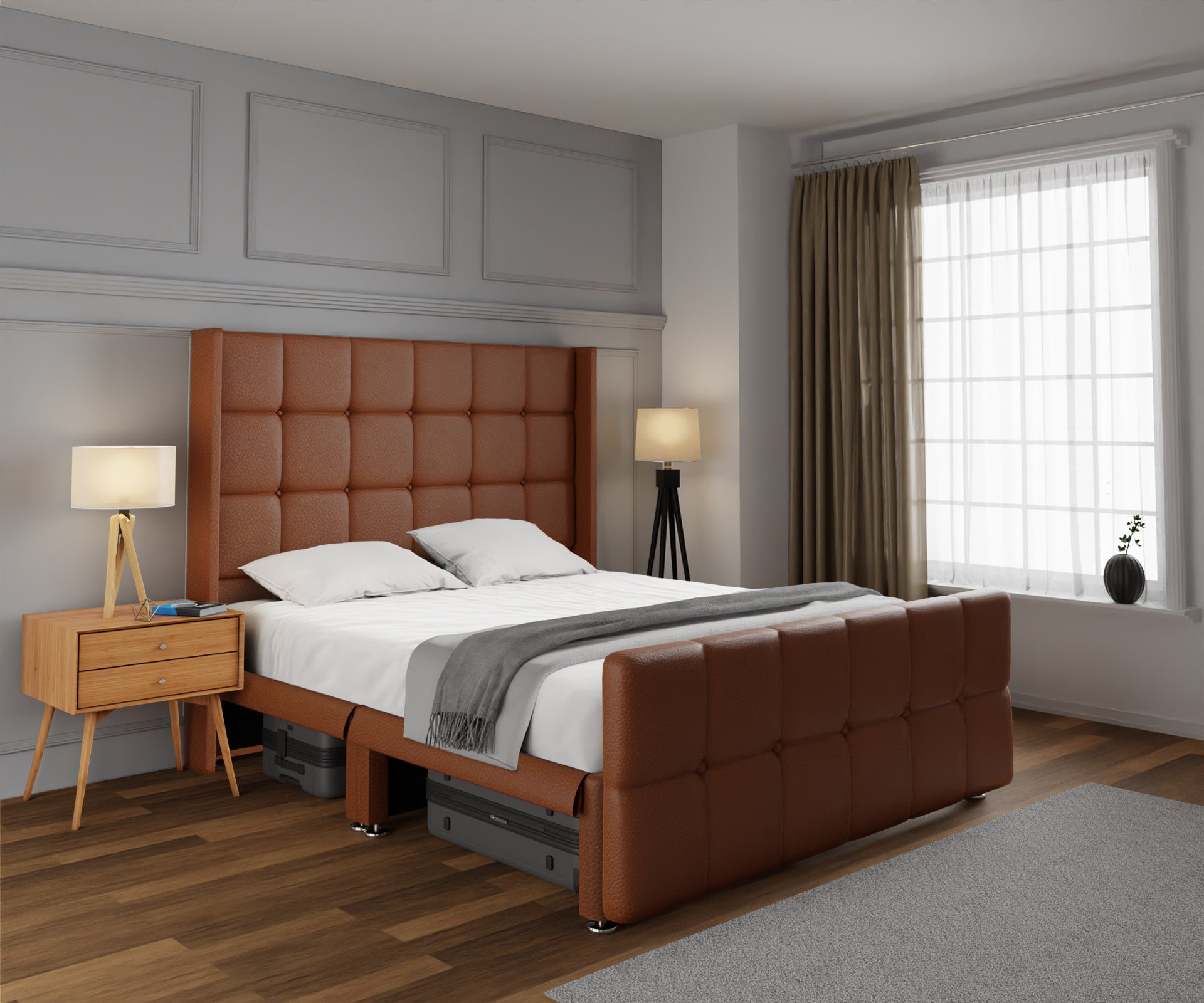 Mayfair Open Storage Divan Bed Set With Footboard