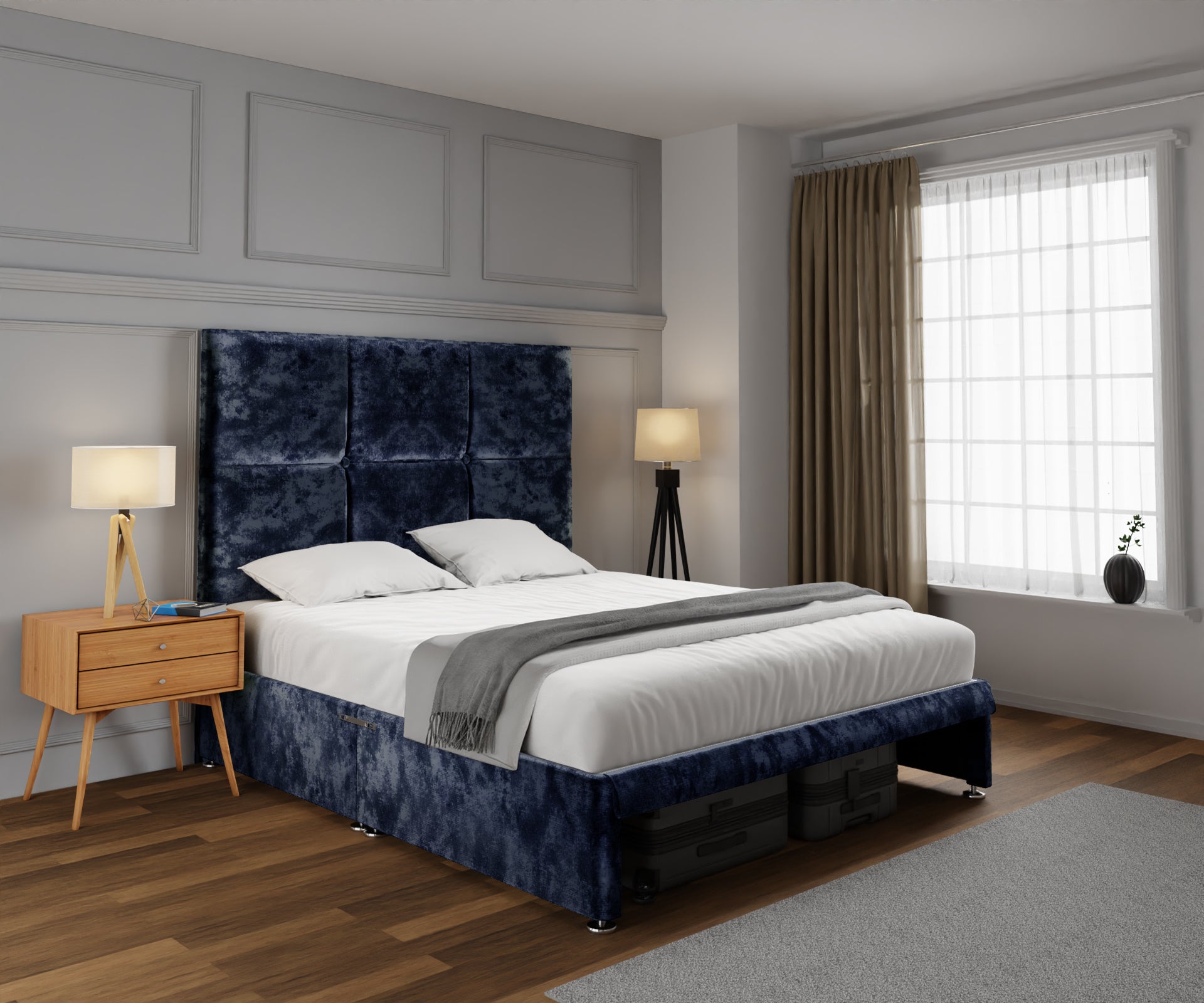 Mia Cube Large Open Storage Divan Bed Set