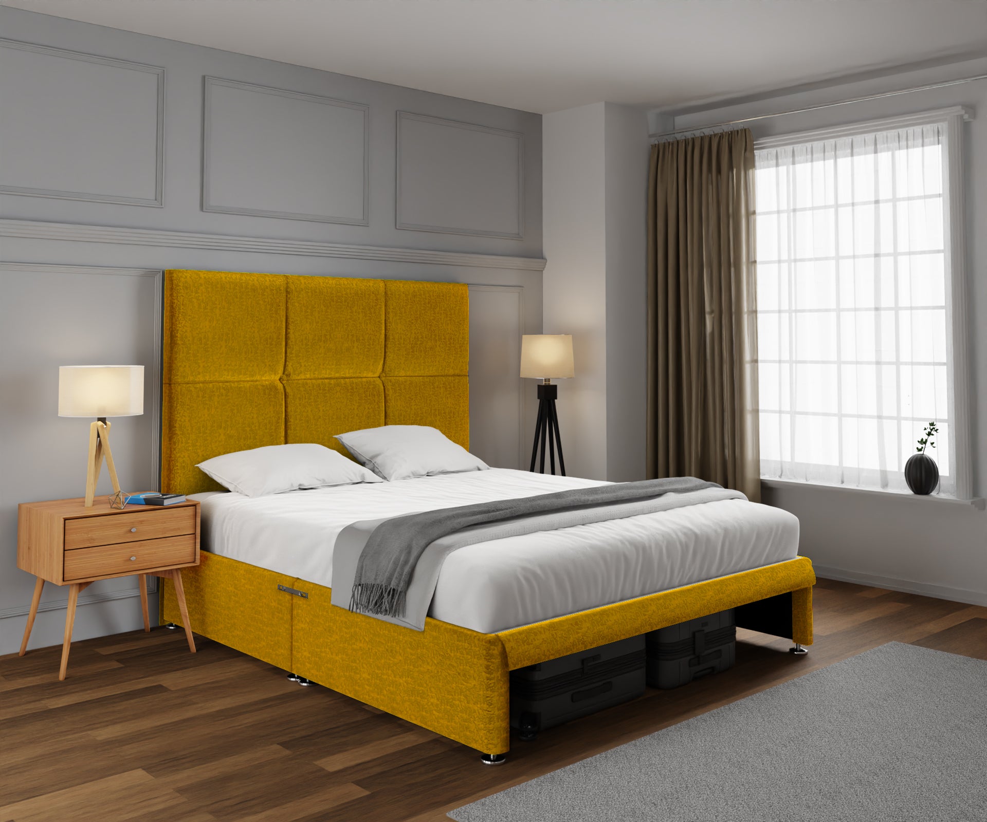 Mia Cube Large Open Storage Divan Bed Set