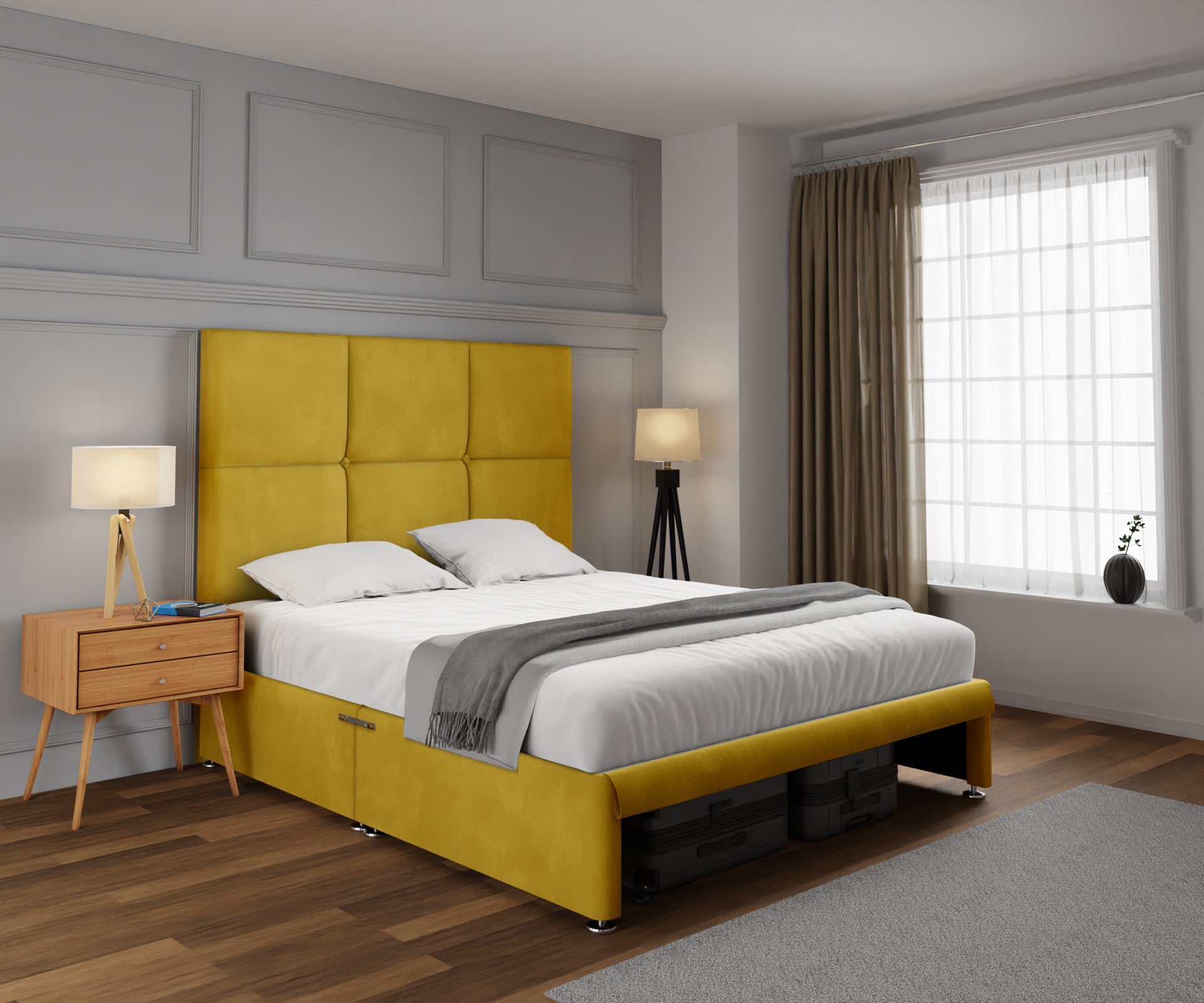 Mia Cube Large Open Storage Divan Bed Set