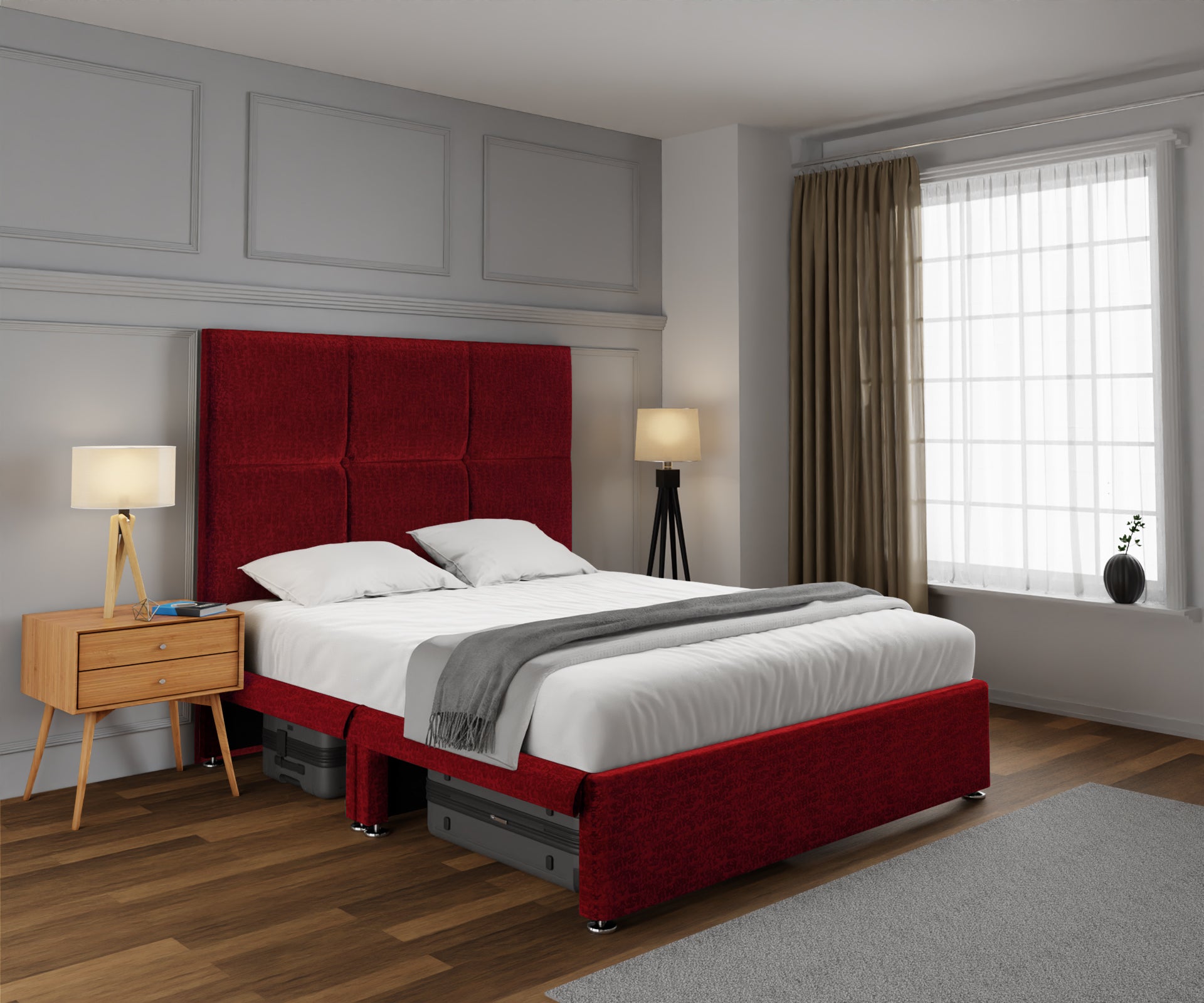 Mia Cube Large Open Storage Divan Bed Set