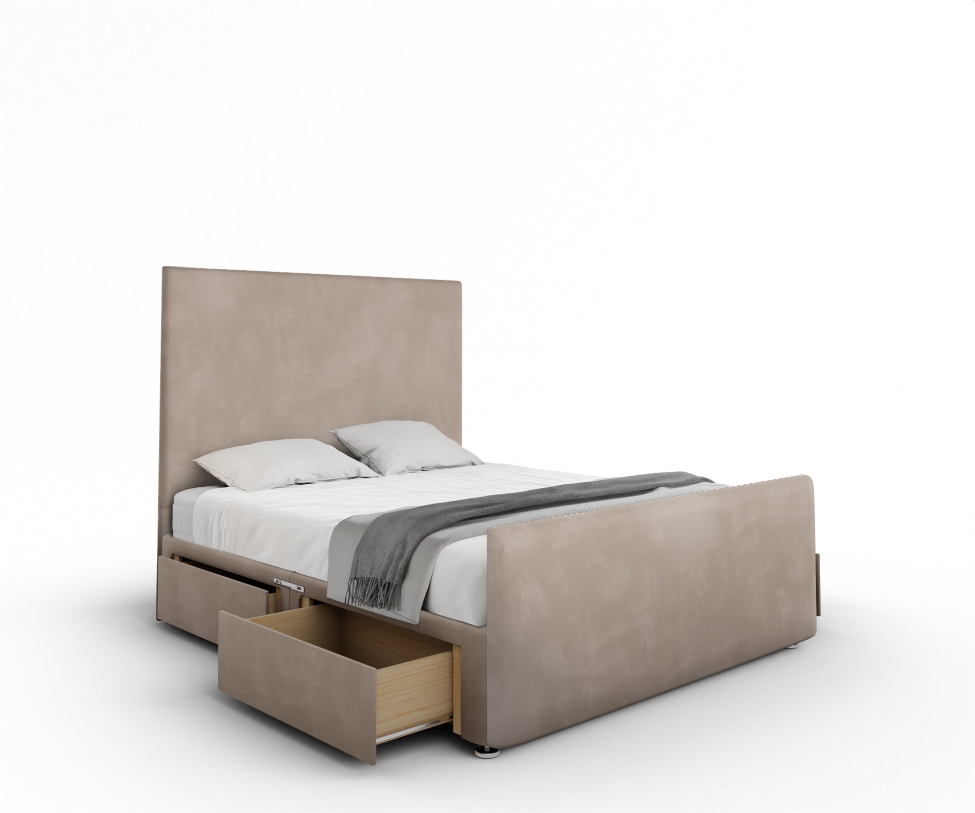 Paine Horizon Border Divan Bed Set With Footboard