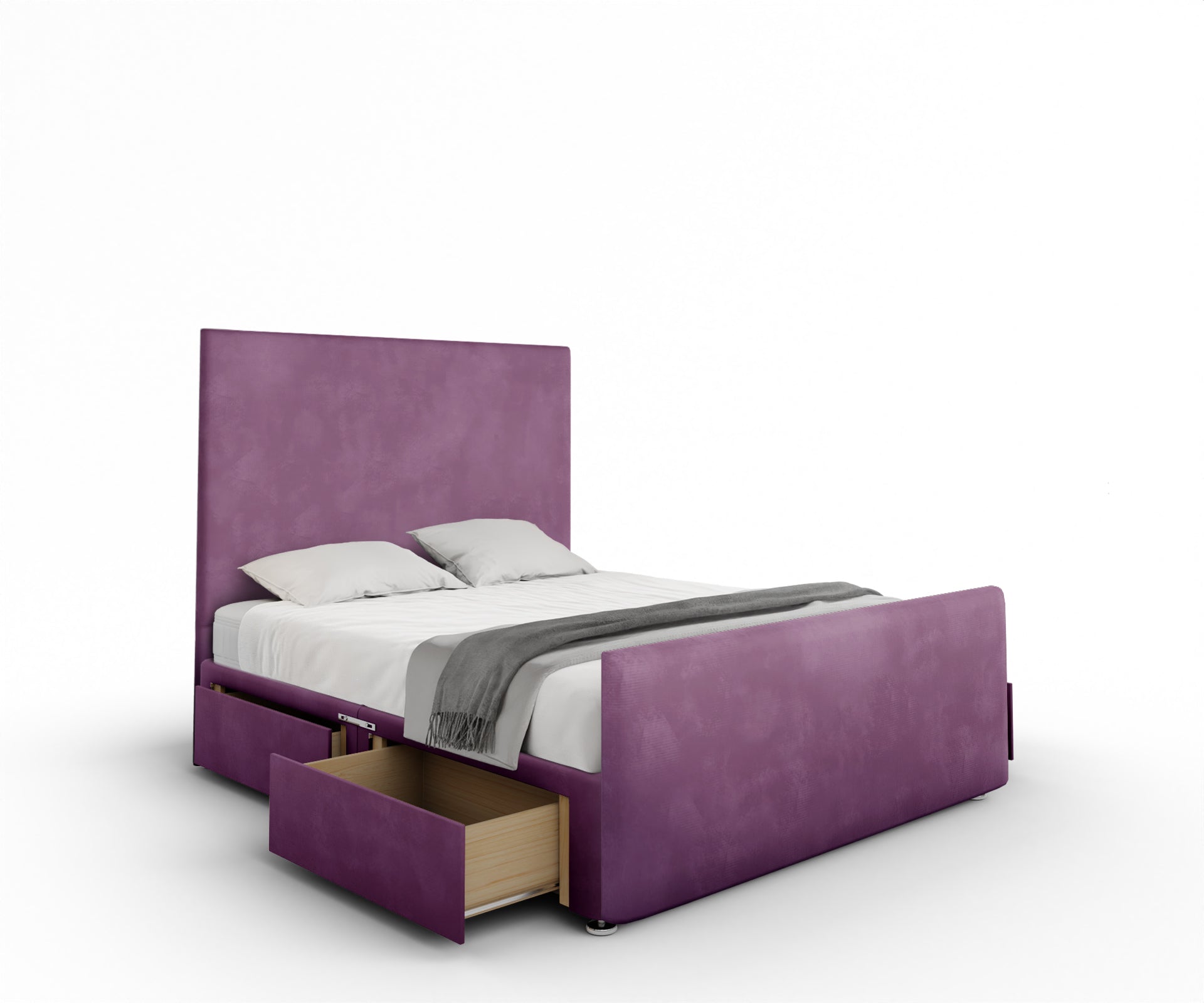 Paine Horizon Border Divan Bed Set With Footboard