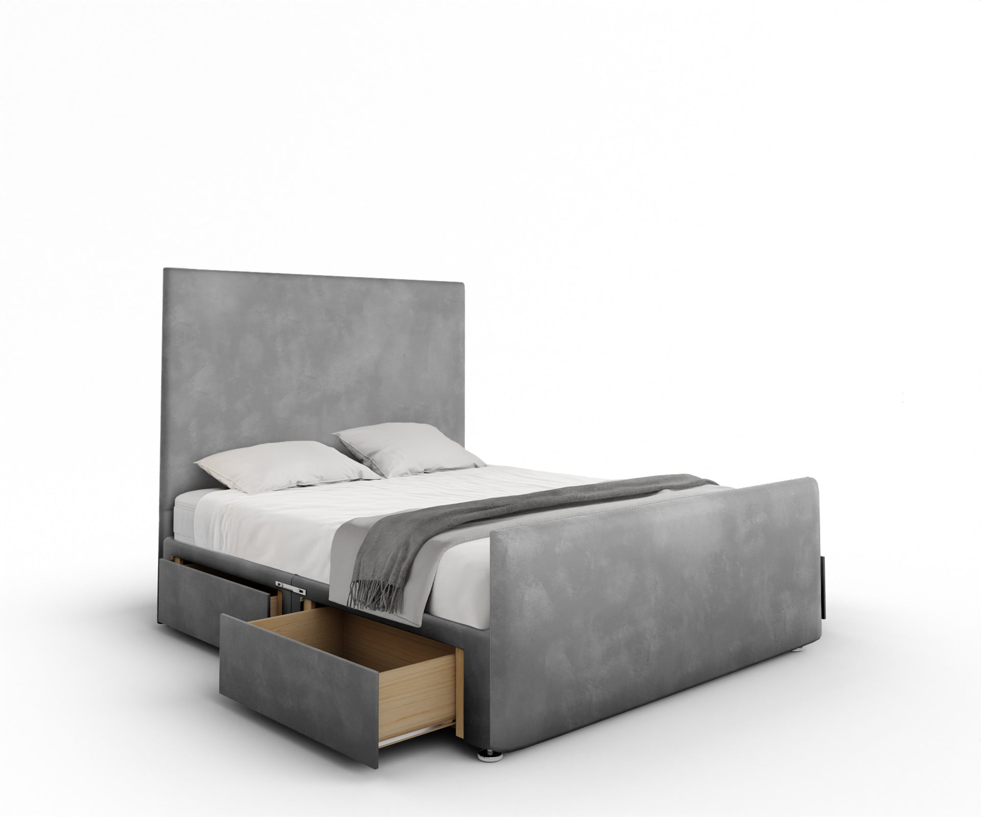 Paine Horizon Border Divan Bed Set With Footboard