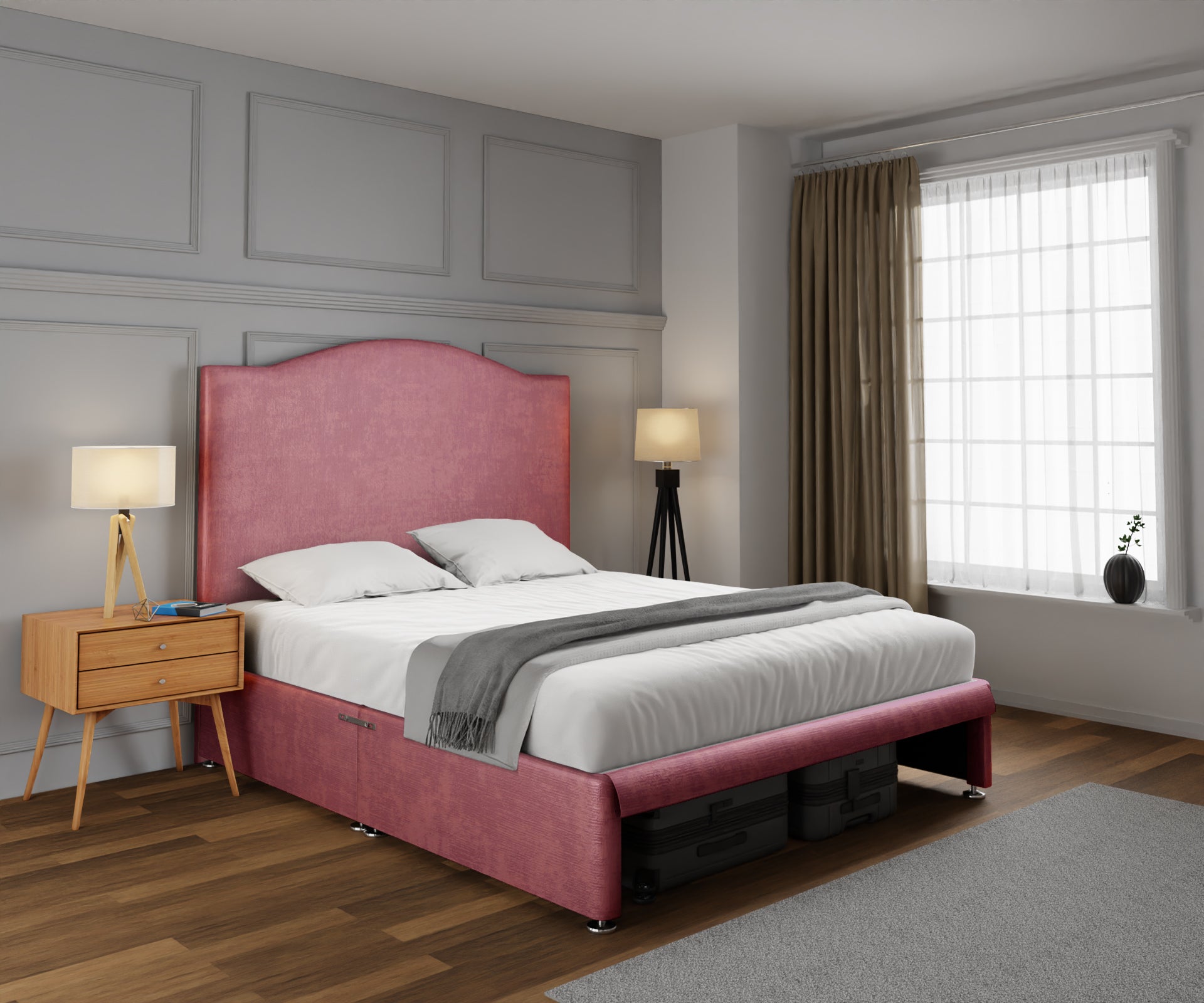 Rose Open Storage Divan Bed Set