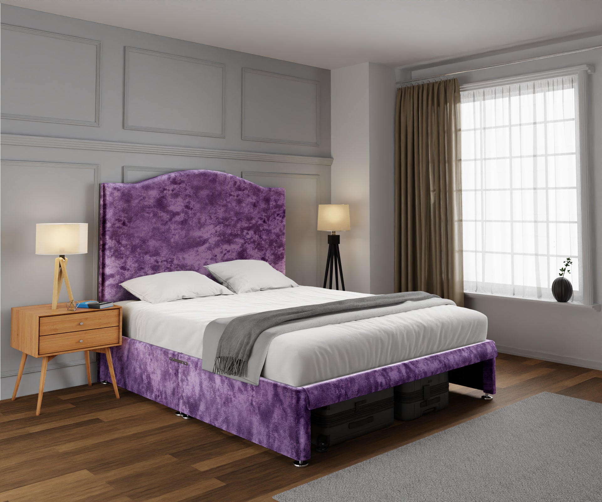 Rose Open Storage Divan Bed Set