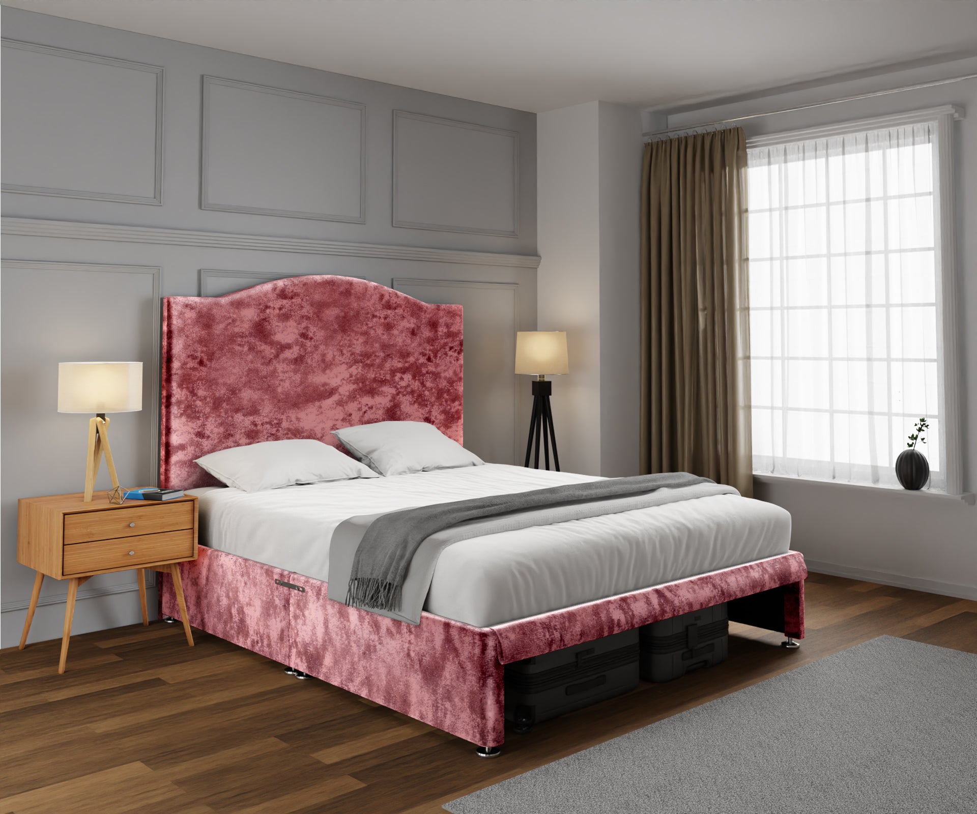 Rose Open Storage Divan Bed Set