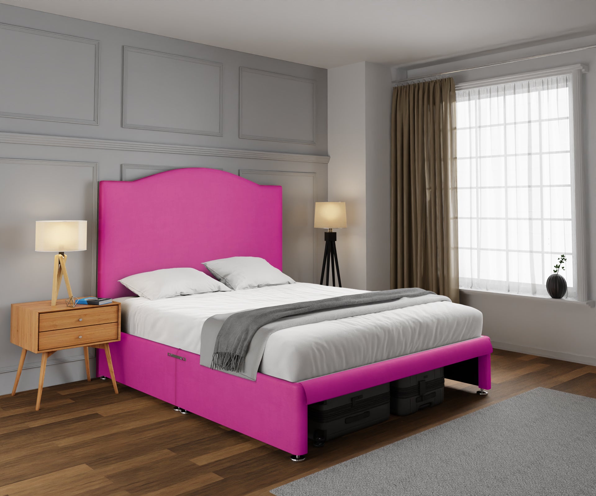 Rose Open Storage Divan Bed Set