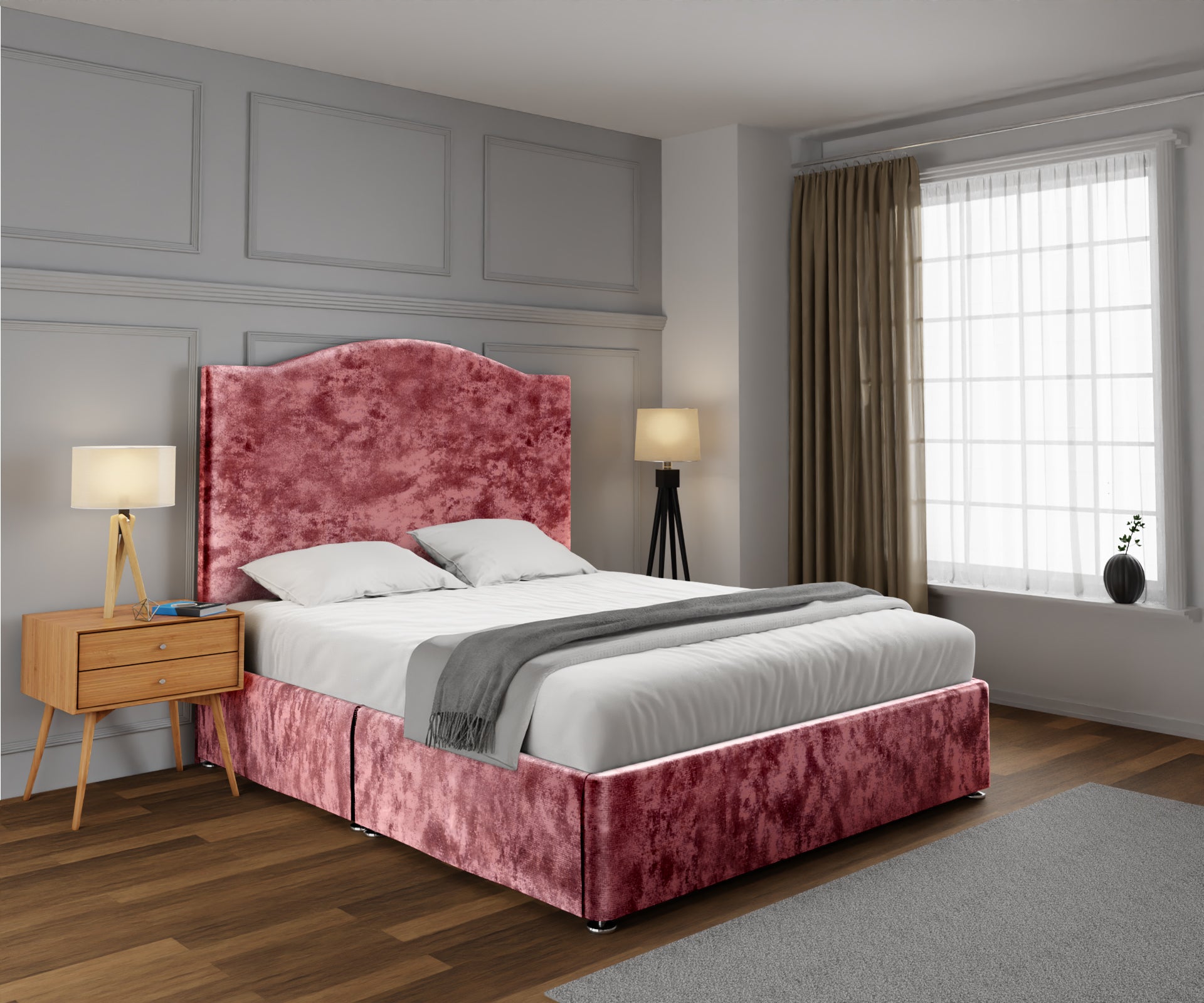 Rose Open Storage Divan Bed Set