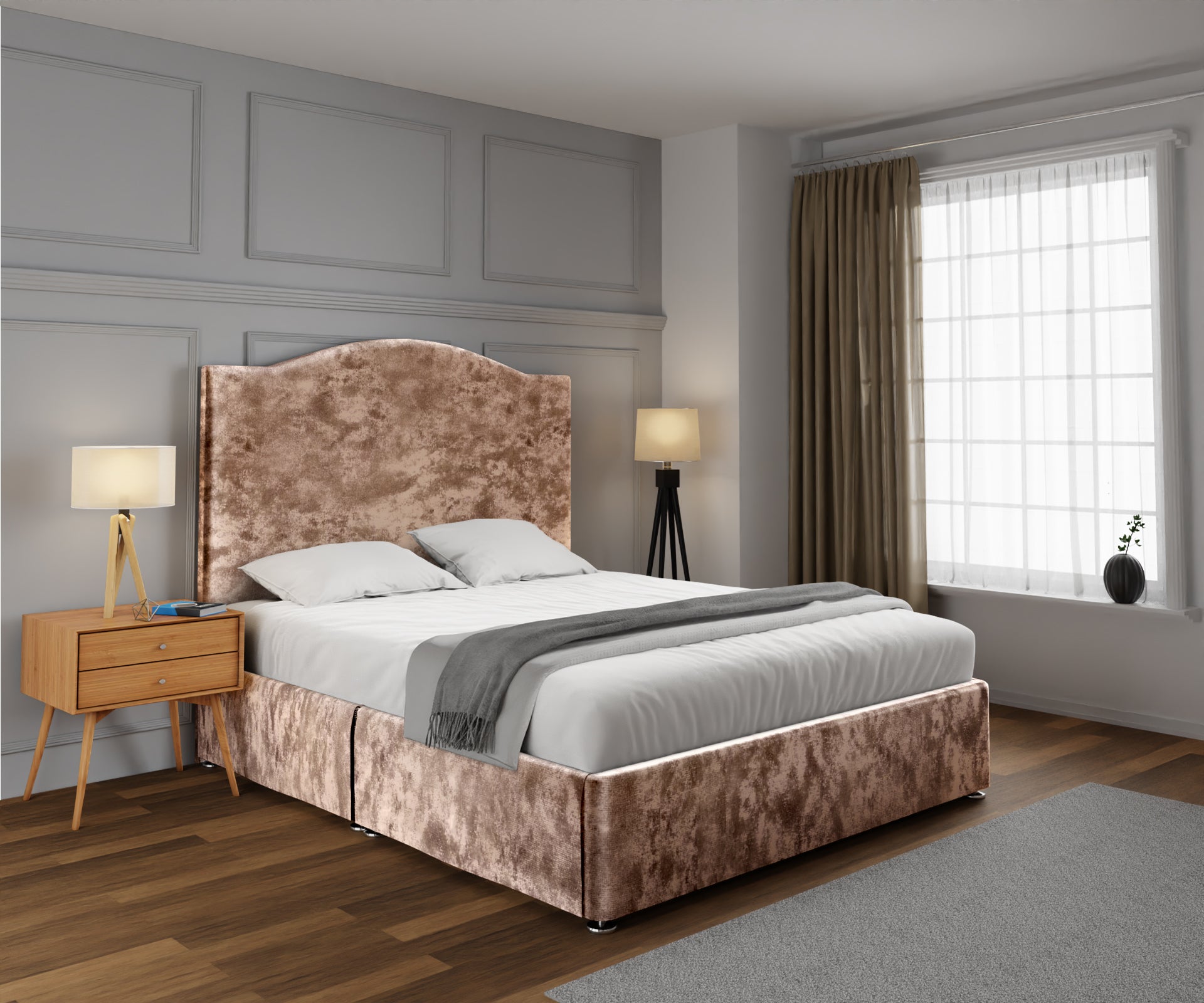 Rose Open Storage Divan Bed Set