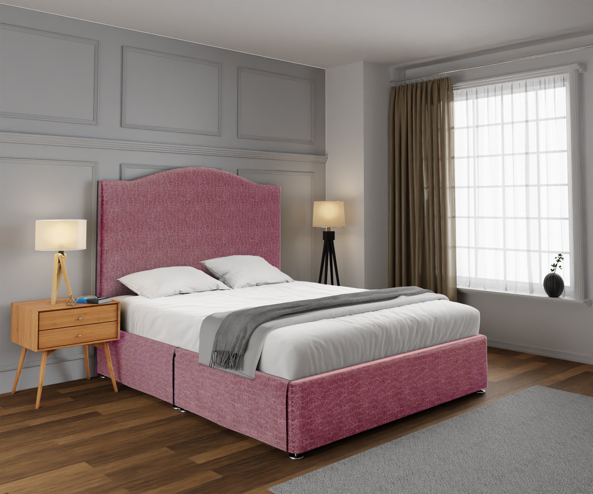 Rose Open Storage Divan Bed Set