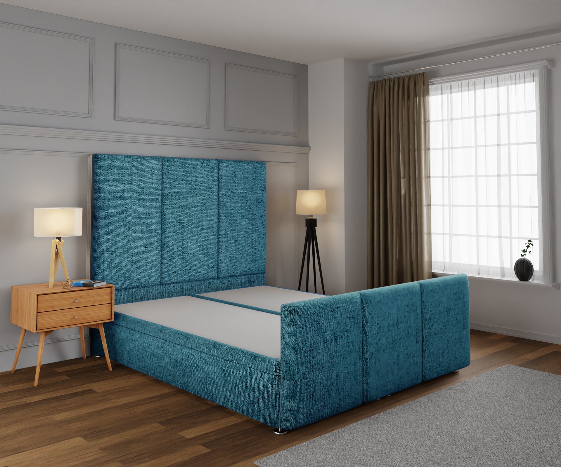 Ruby Ottoman Storage Divan Bed Base And Headboard With Footboard