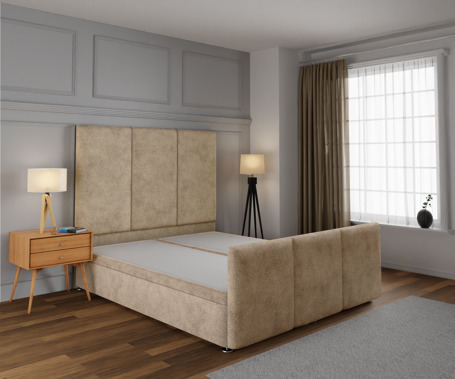 Ruby Ottoman Storage Divan Bed Base And Headboard With Footboard