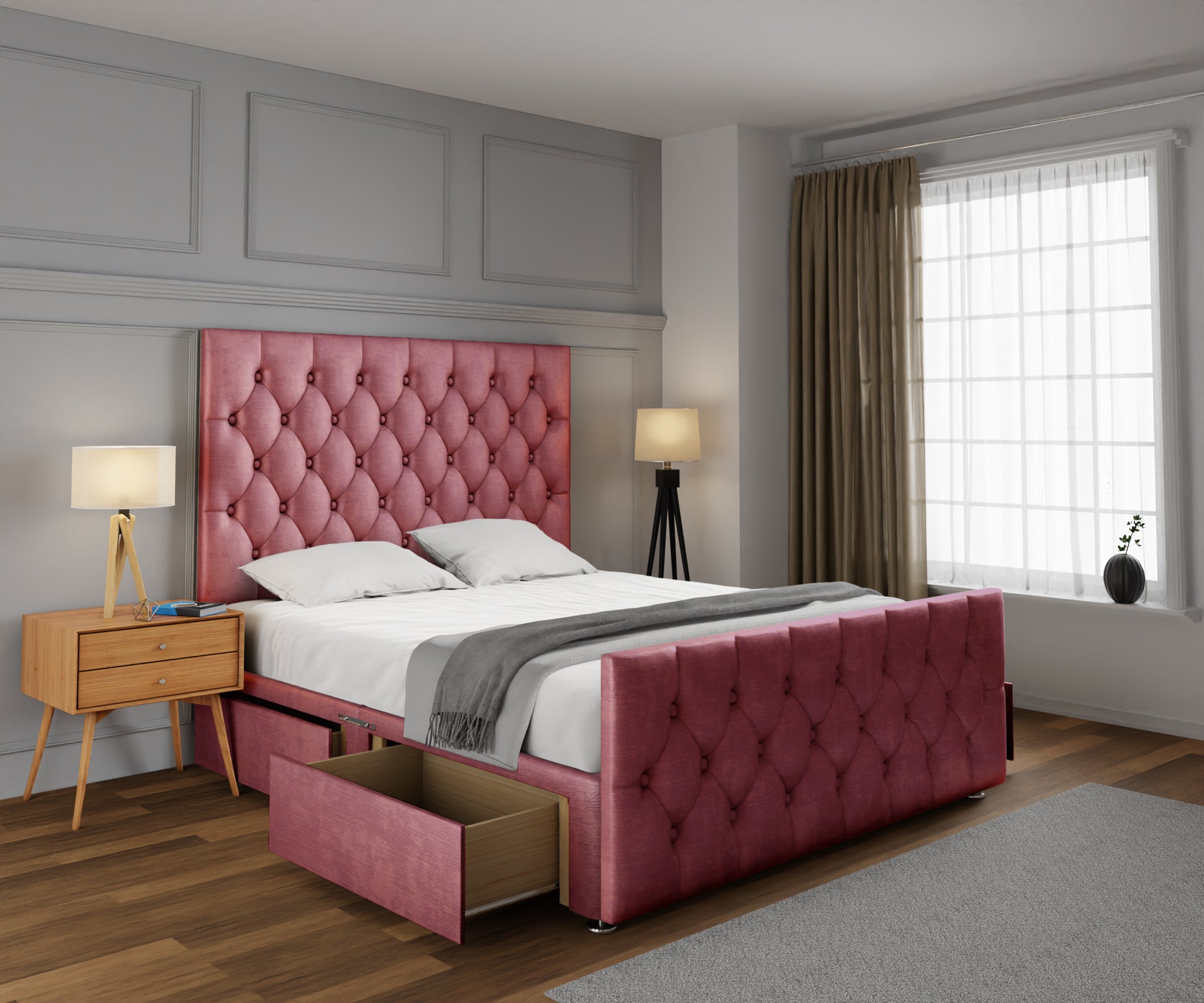 Evie Divan Bed Set With Footboard