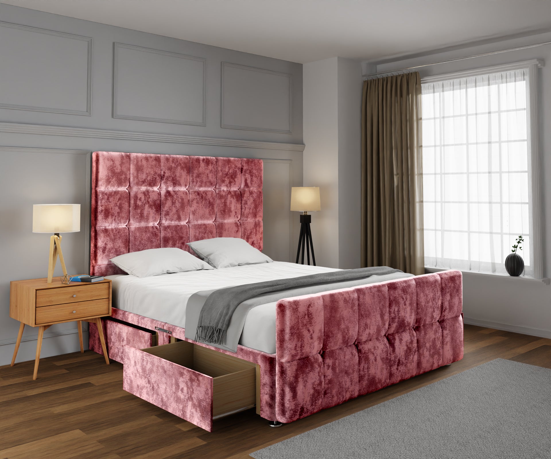 Amber Divan Bed Set With Footboard