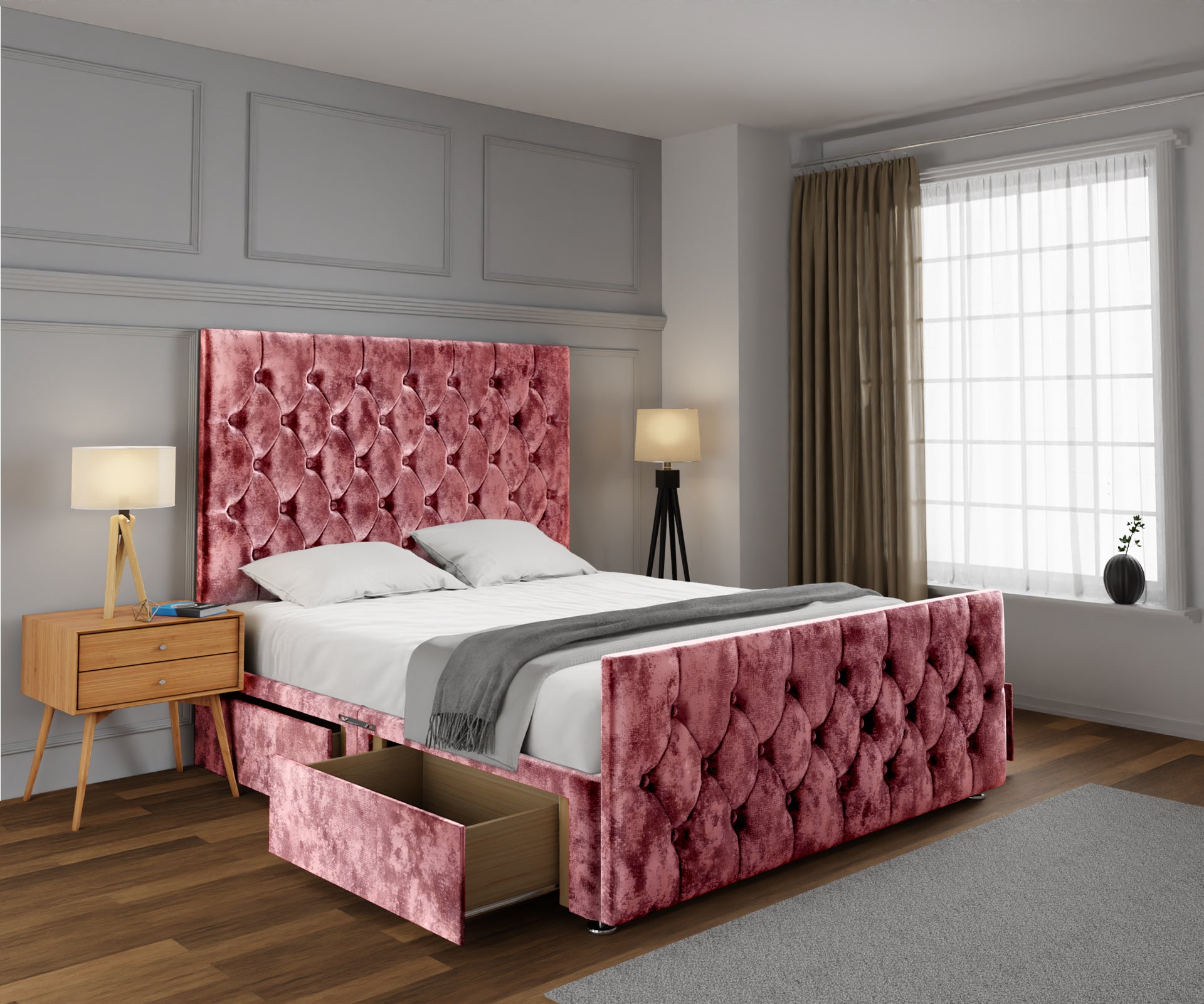 Evie Divan Bed Set With Footboard