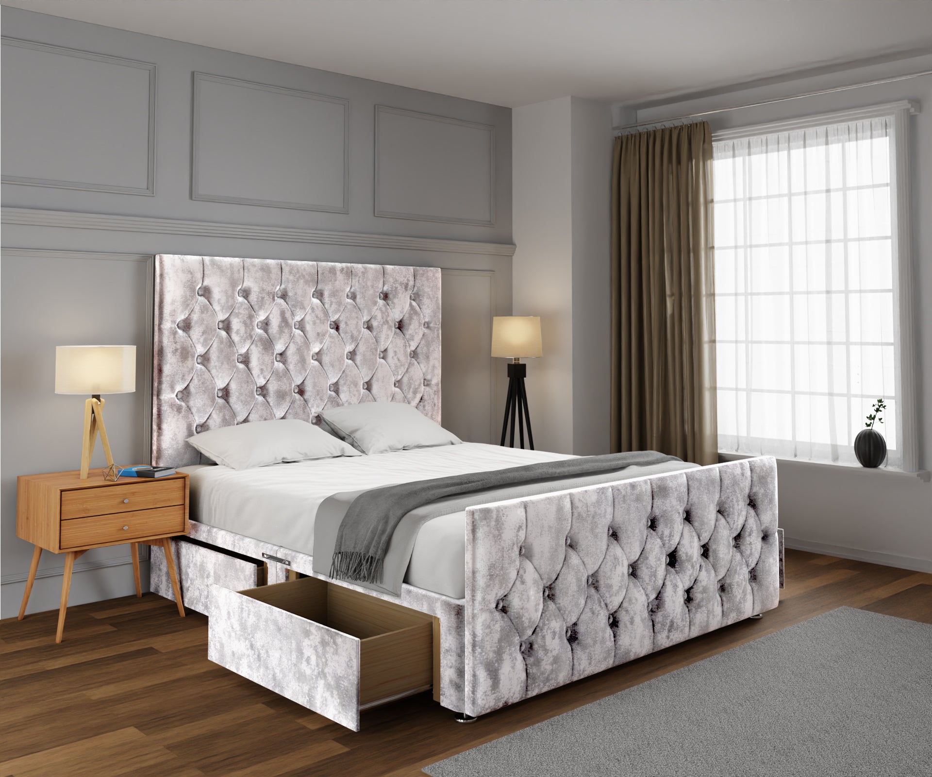 Evie Divan Bed Set With Footboard