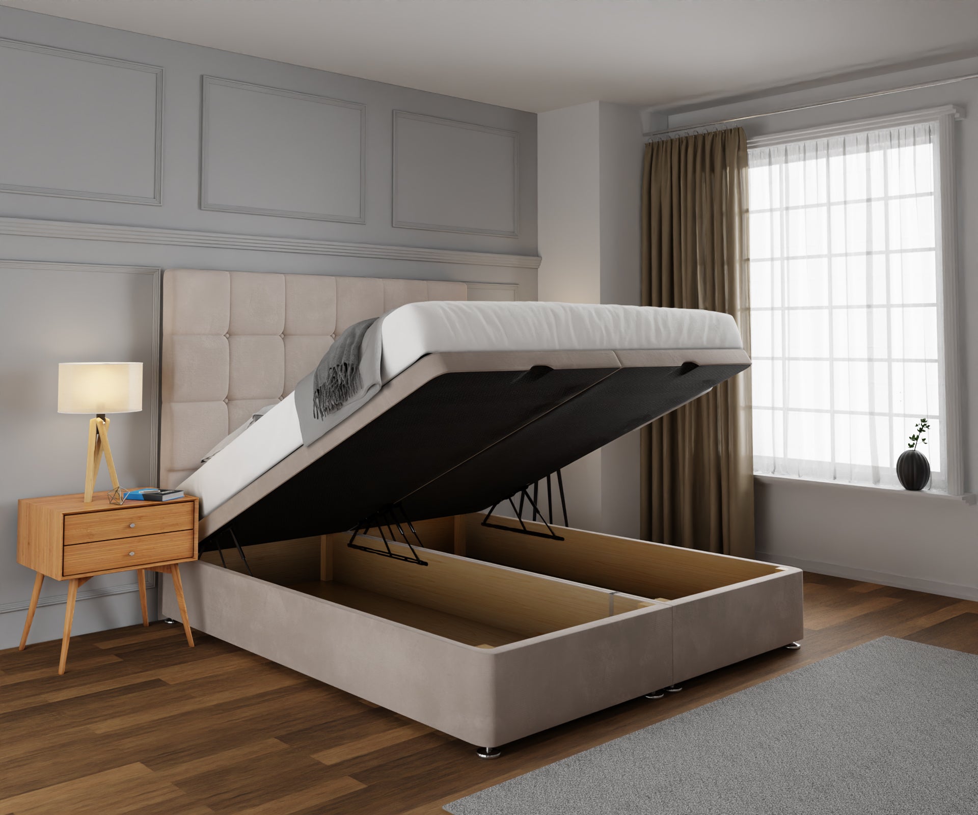 Amber Ottoman Storage Divan Bed Set
