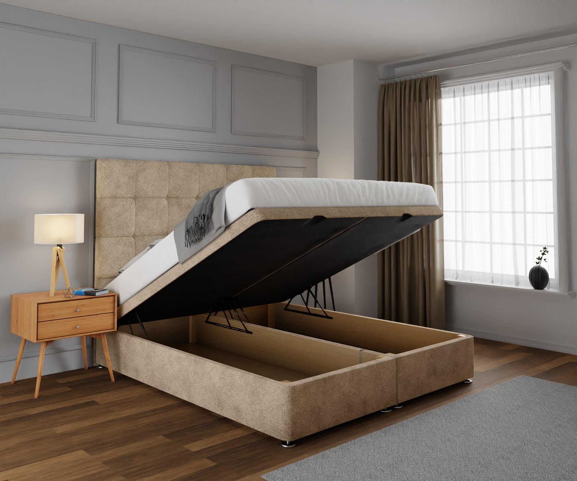 Amber Ottoman Storage Divan Bed Set