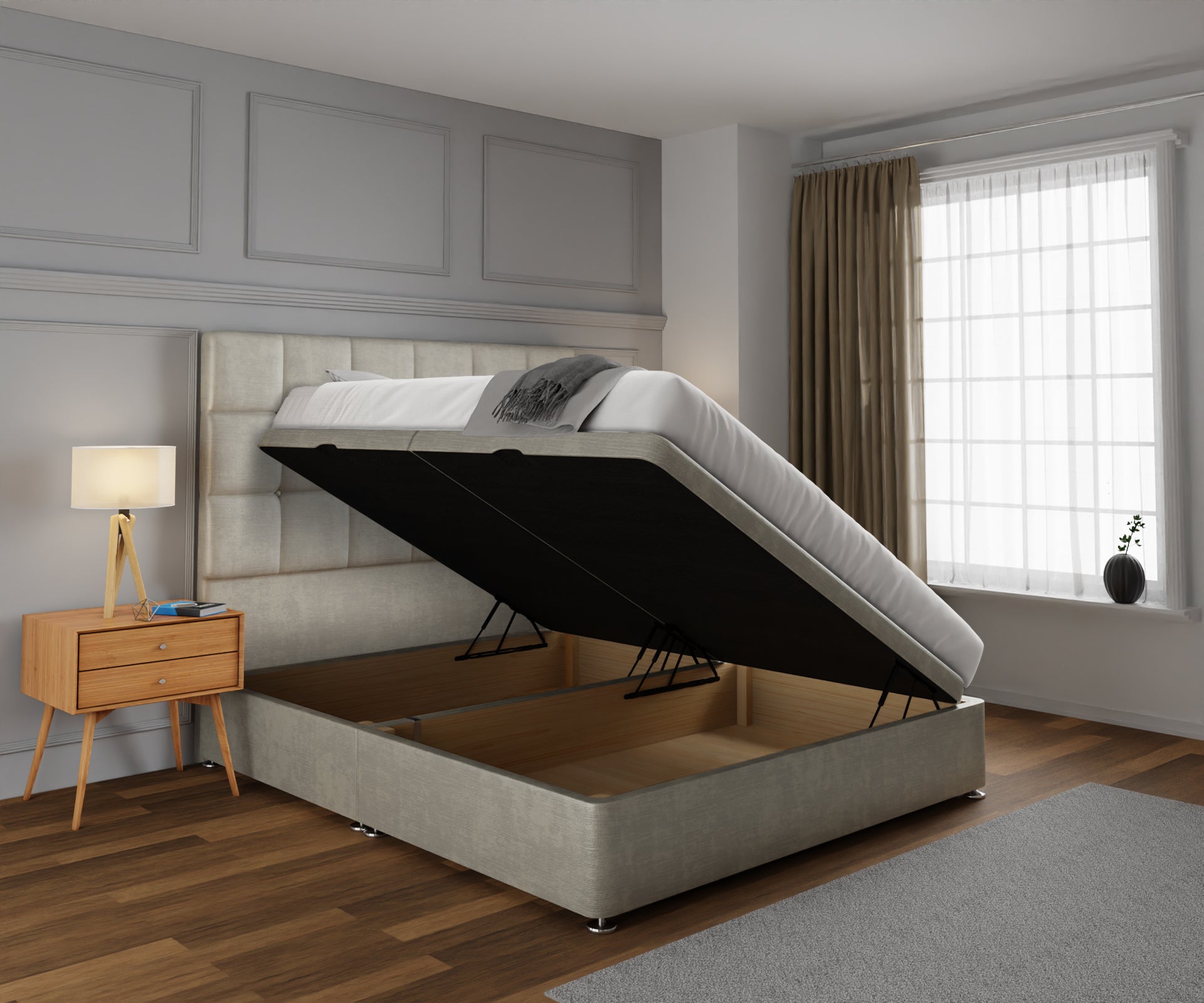 Amber Ottoman Storage Divan Bed Set