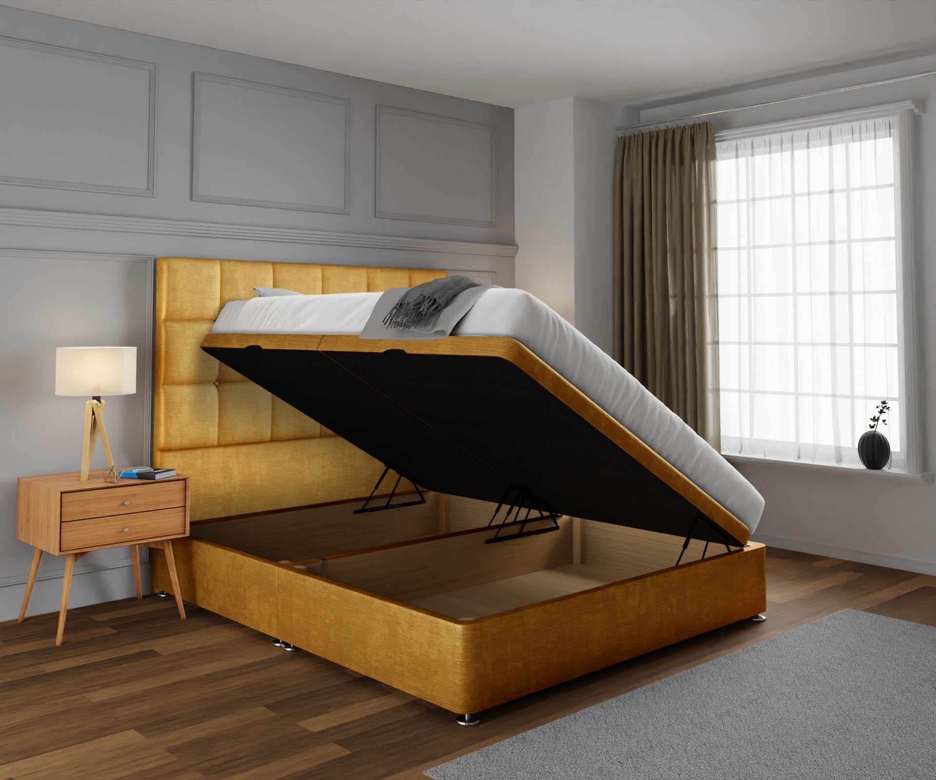 Amber Ottoman Storage Divan Bed Set