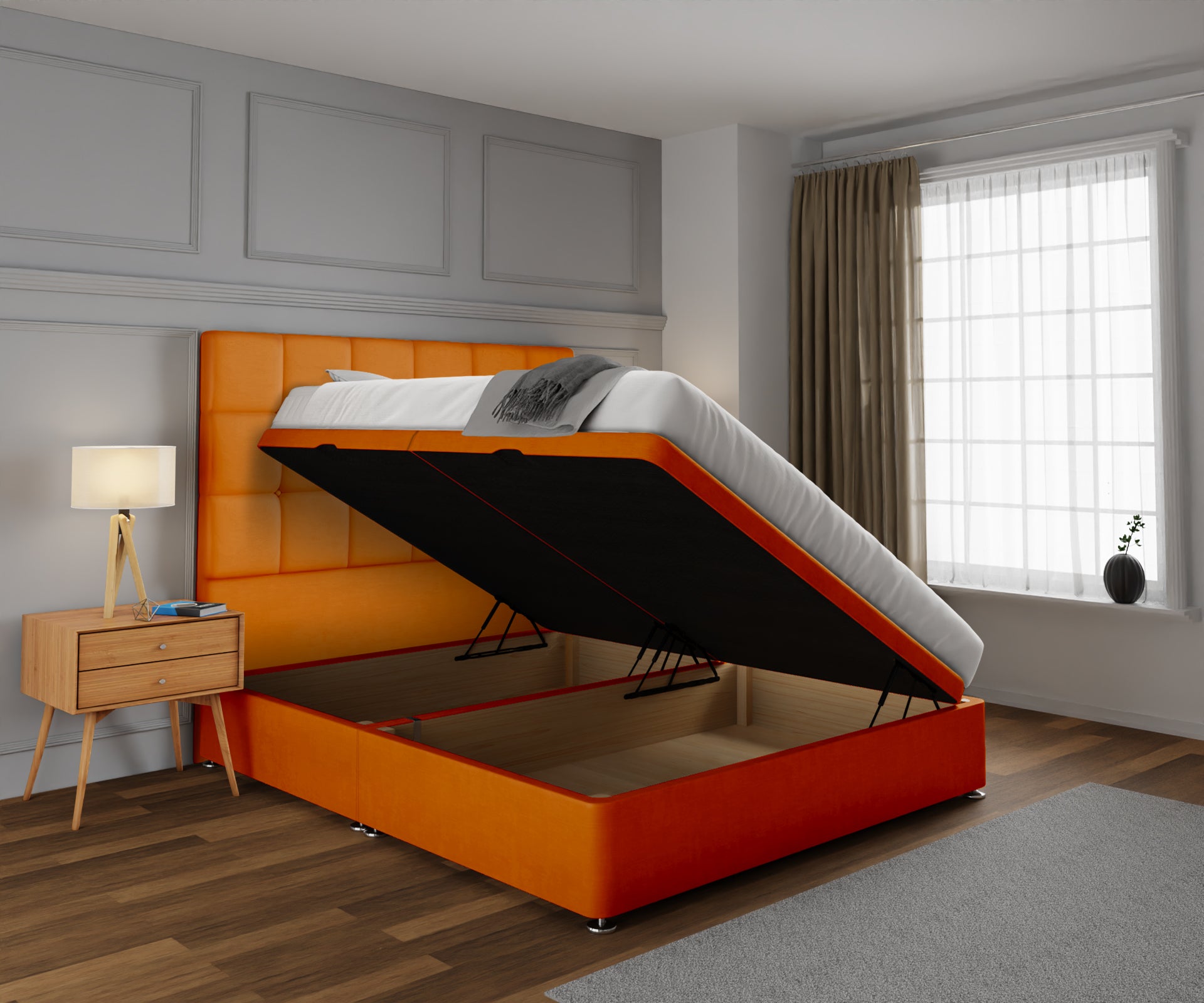 Amber Ottoman Storage Divan Bed Set