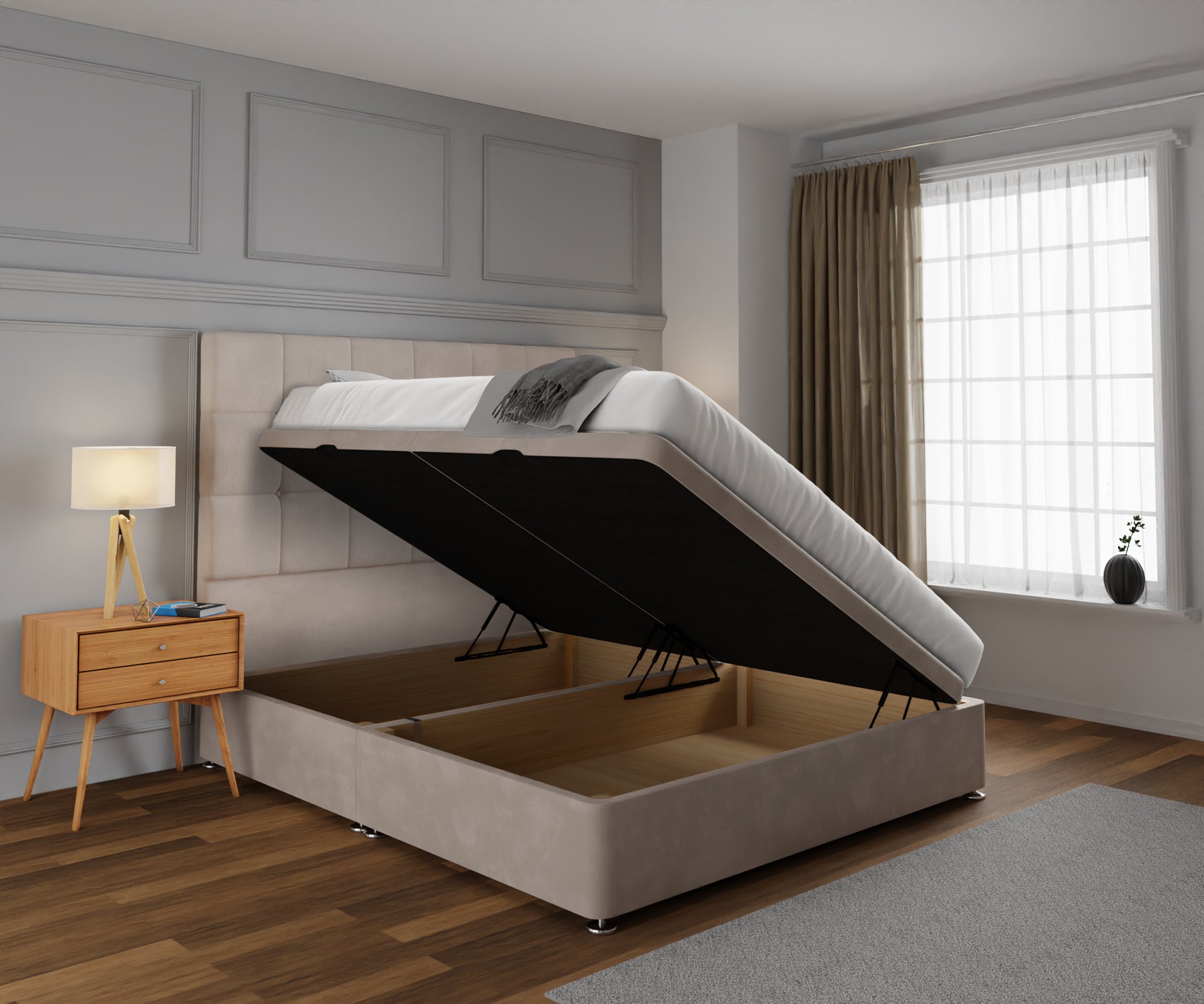 Amber Ottoman Storage Divan Bed Set