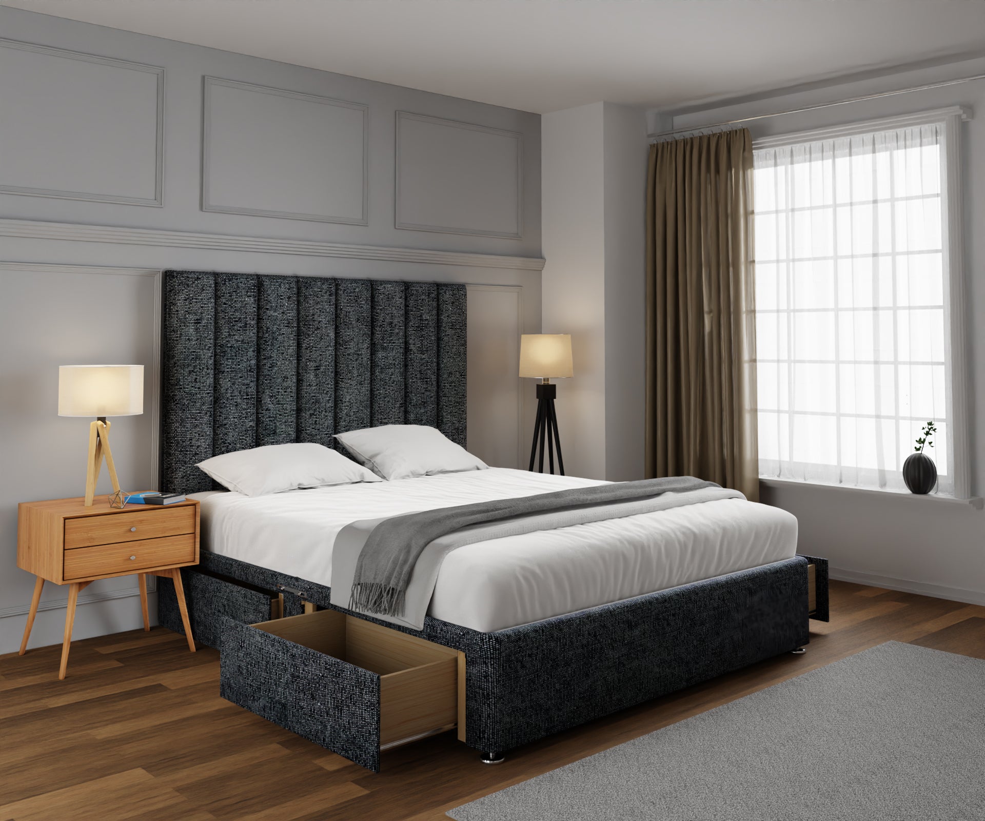 Amelia Petite Line Divan Bed Set