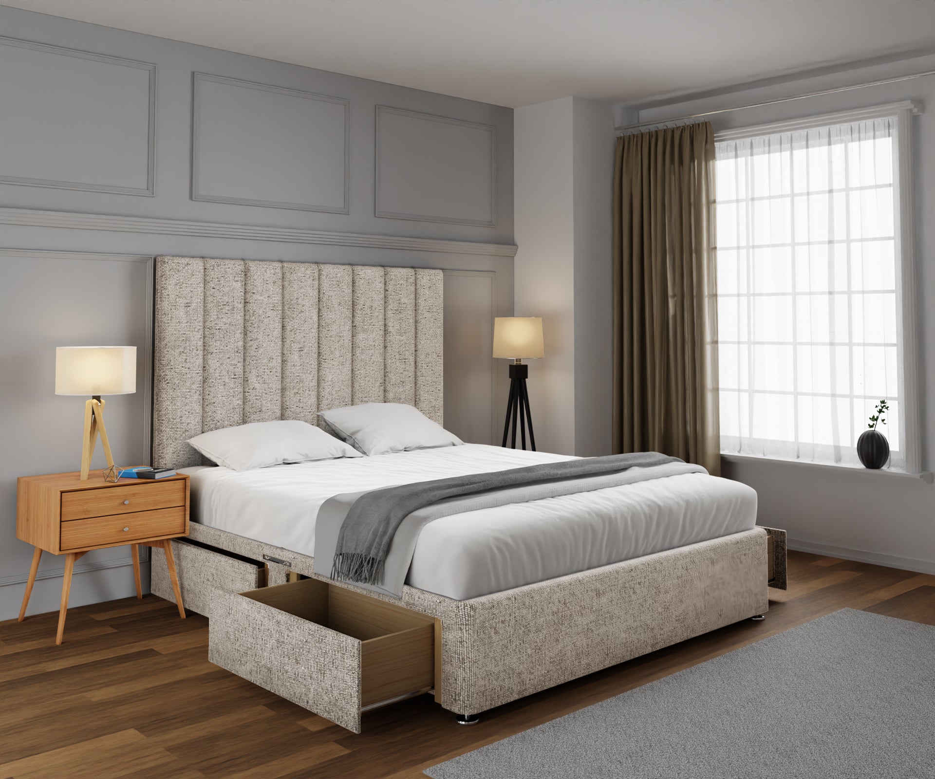 Amelia Petite Line Divan Bed Set