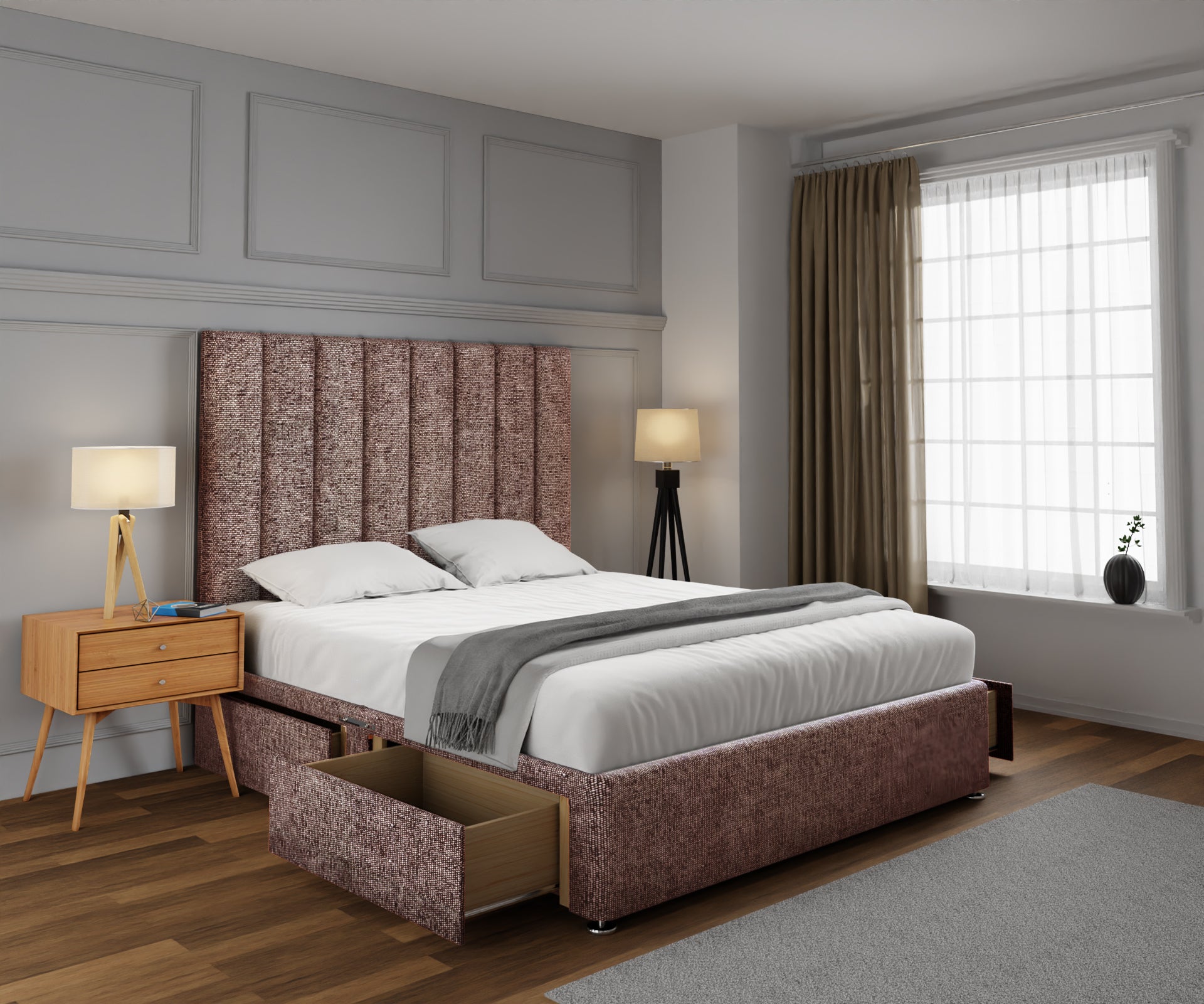 Amelia Petite Line Divan Bed Set