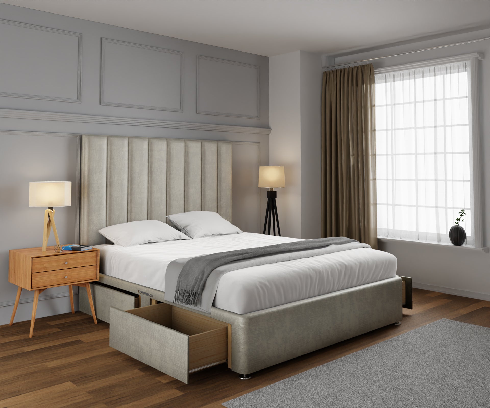 Amelia Petite Line Divan Bed Set
