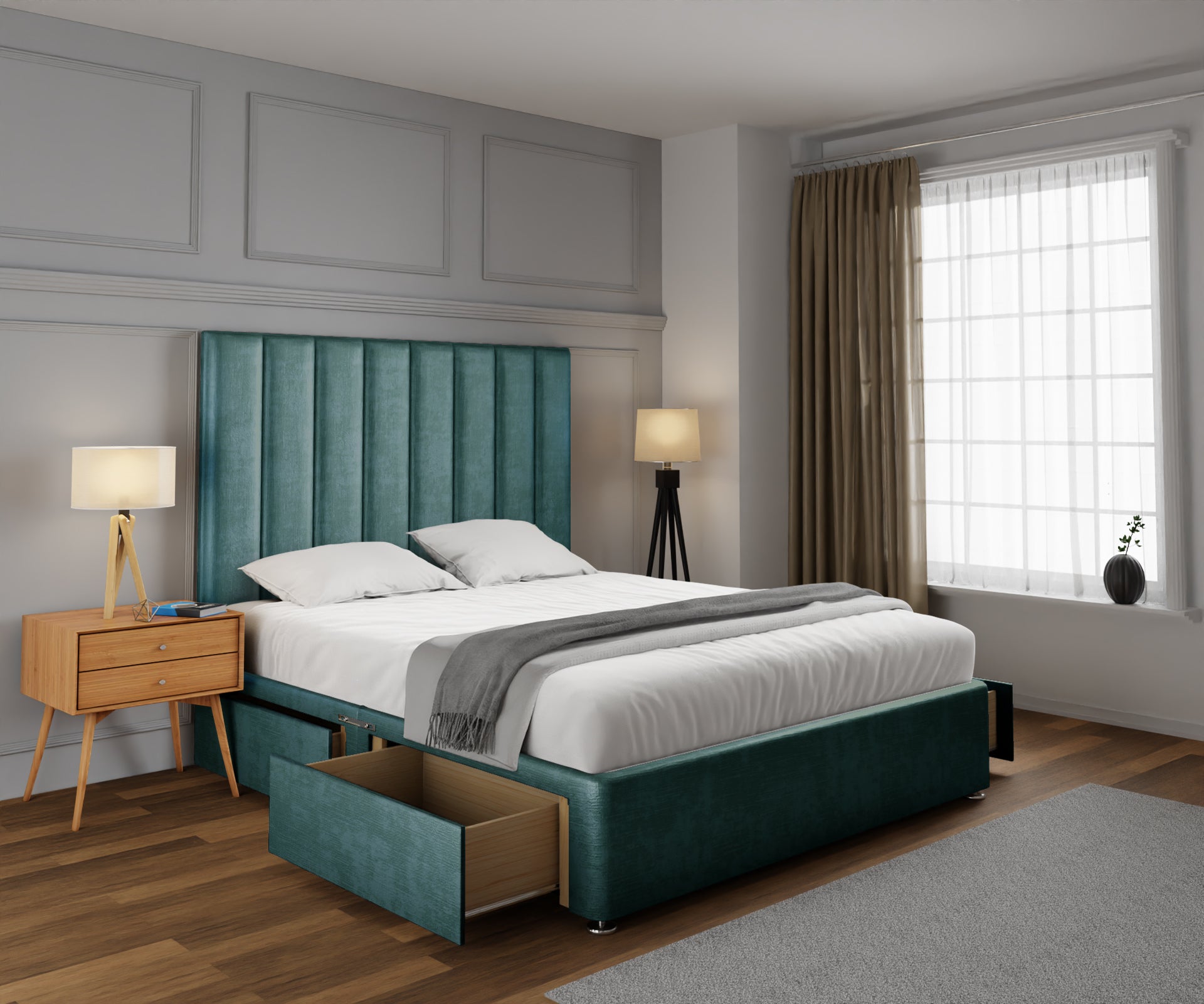 Amelia Petite Line Divan Bed Set